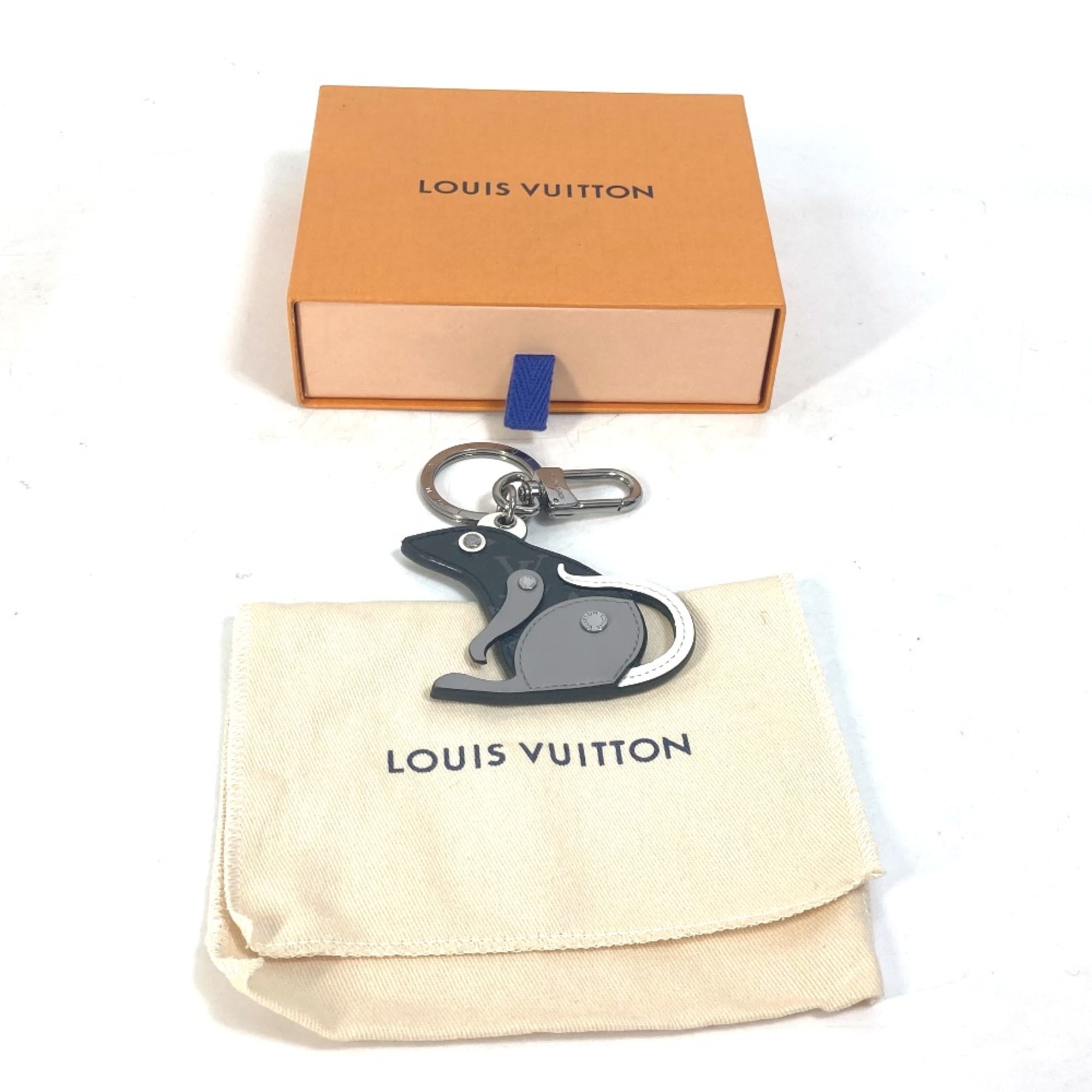 Louis Vuitton M68835 MonogramEclipse Bag Charm Key Holder Black gray