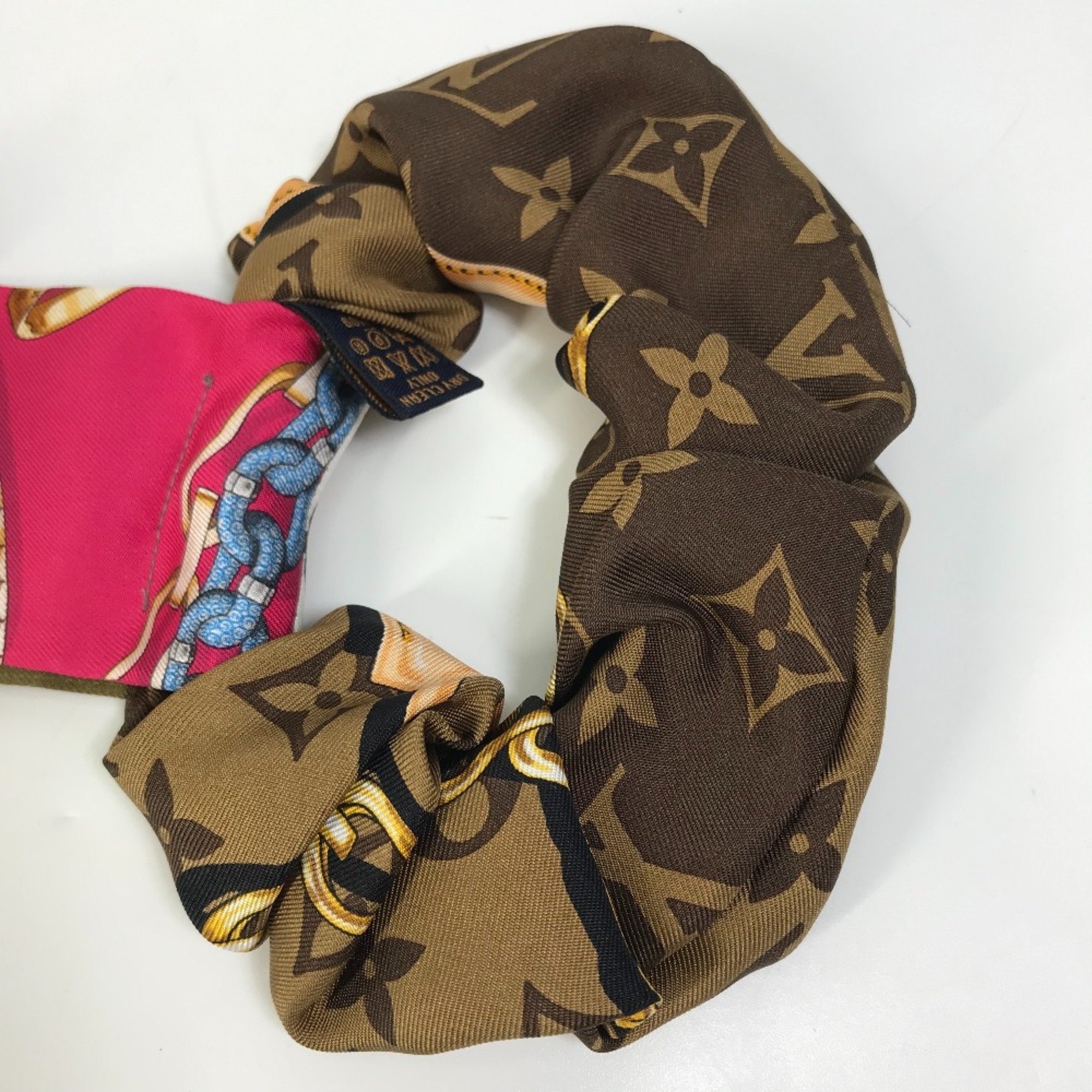 Louis Vuitton M68950 Monogram Hair rubber hair accessories Shush Brown pink