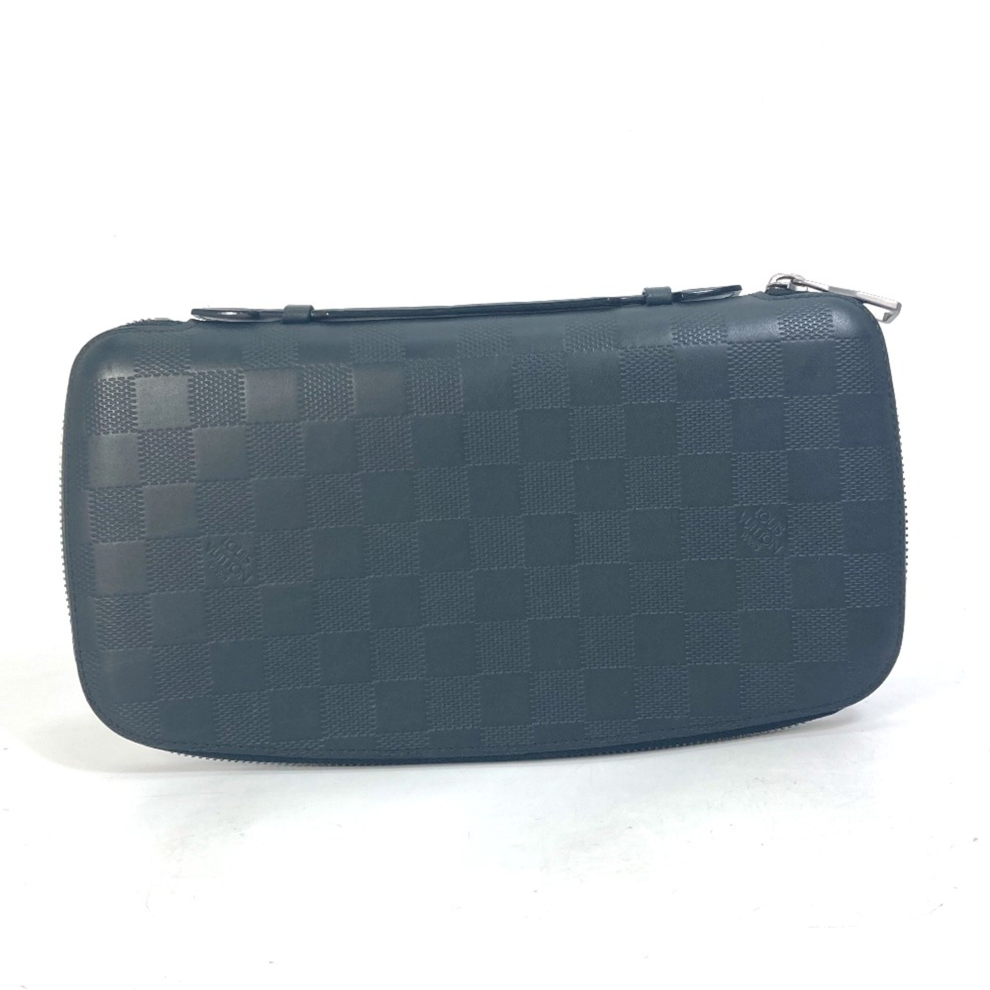 Louis Vuitton N41382 Damier Infini Zip Around Long Wallet Black