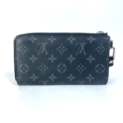 Louis Vuitton M80994 Monogram Eclipse Trunk print Long Wallet Black blue