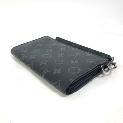 Louis Vuitton M80994 Monogram Eclipse Trunk print Long Wallet Black blue