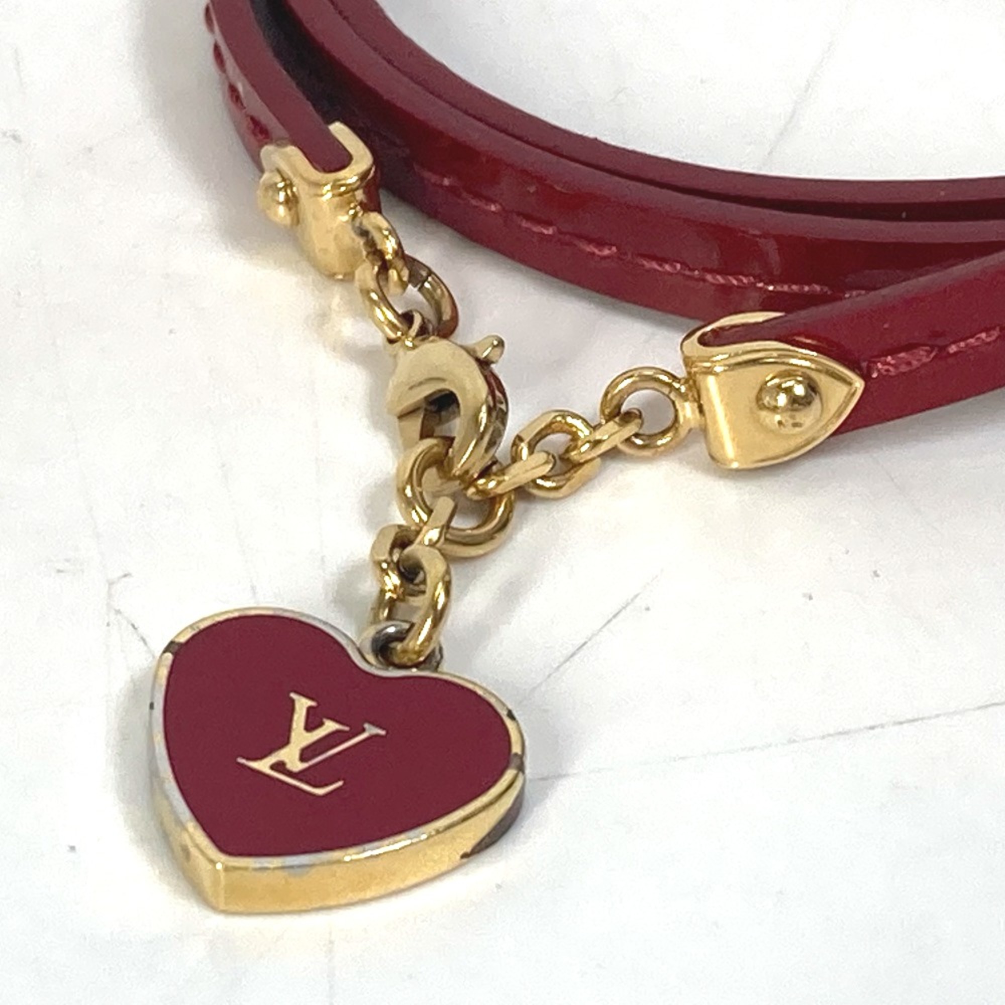 Louis Vuitton M6625F LV logo accessories triple Bracelet Red Gold