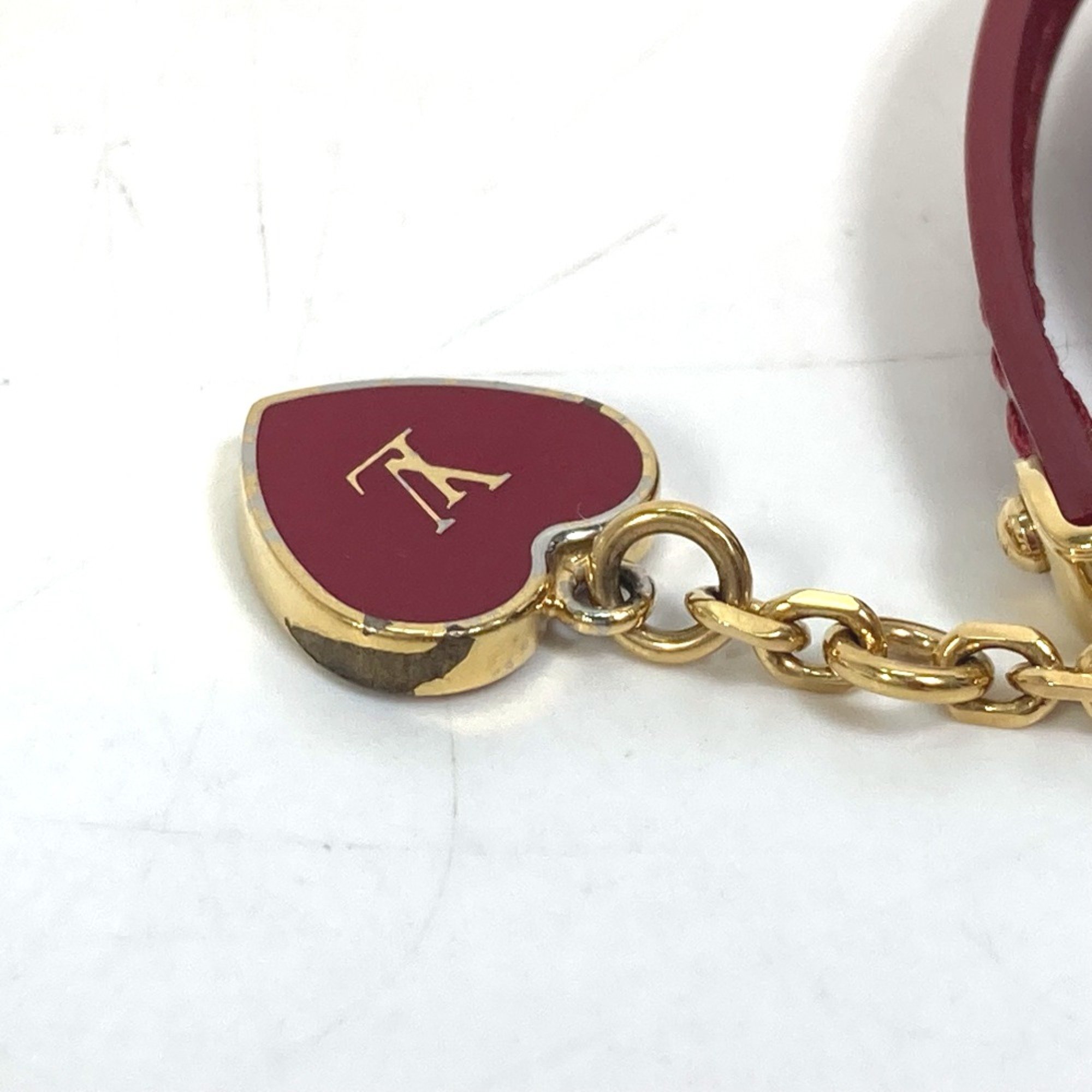 Louis Vuitton M6625F LV logo accessories triple Bracelet Red Gold