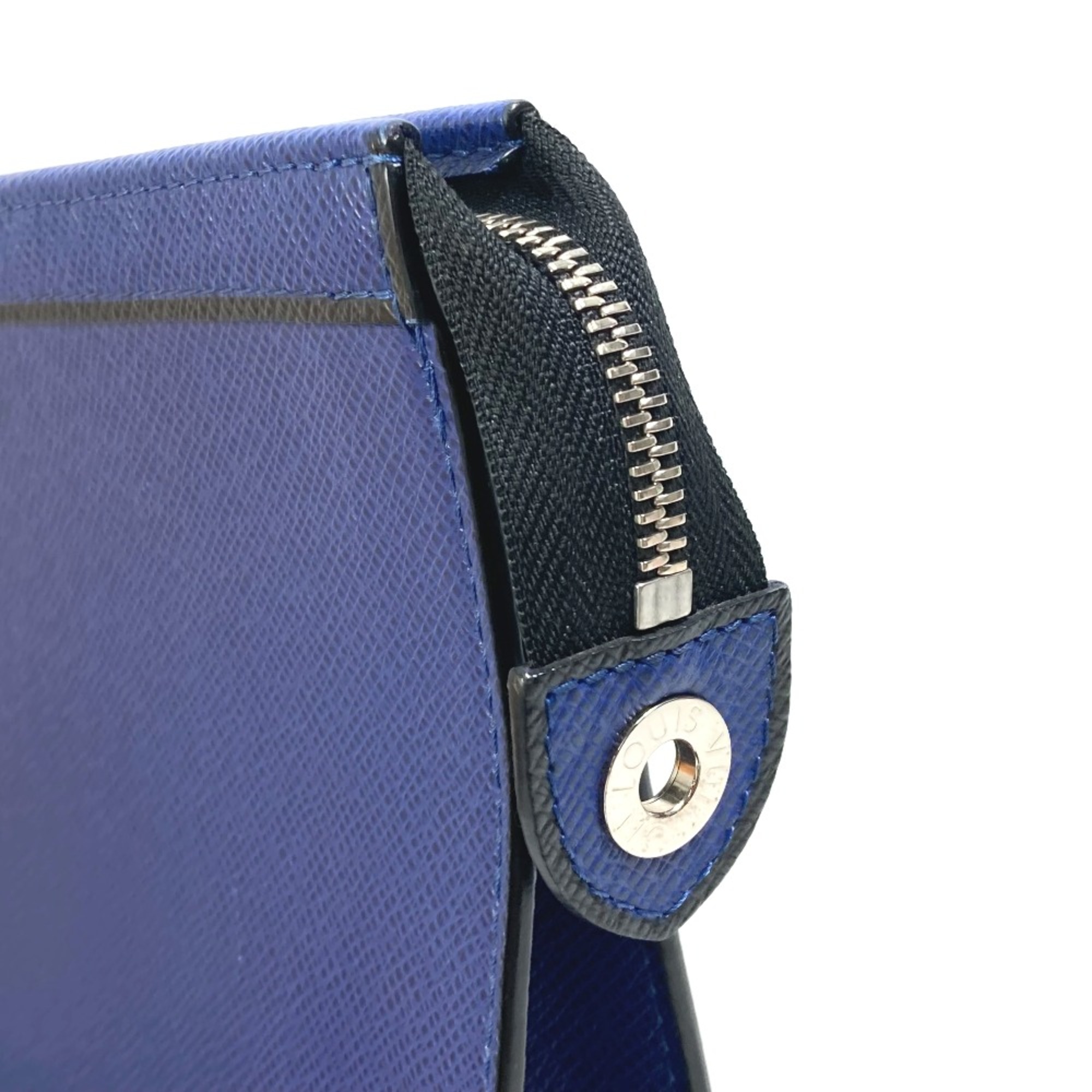 Louis Vuitton M30575 Taiga bag pouch Cluch Bag taiga cobalt blue