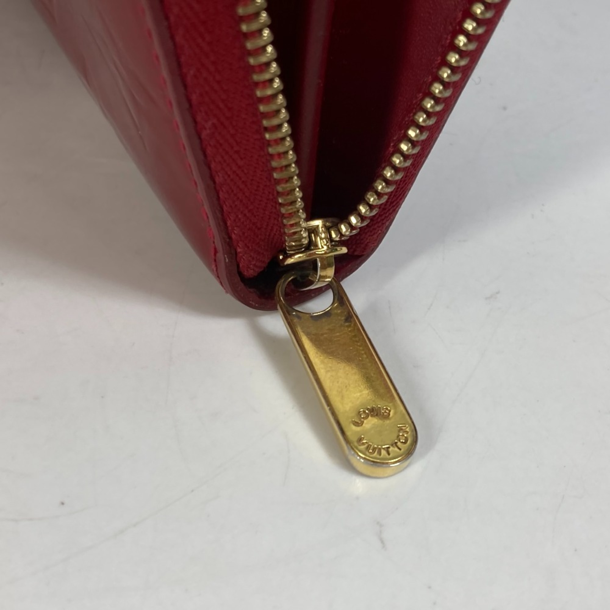 Louis Vuitton M93608 MonogramVernis Coin Compartment Wallet coin purse Pomdamul Red