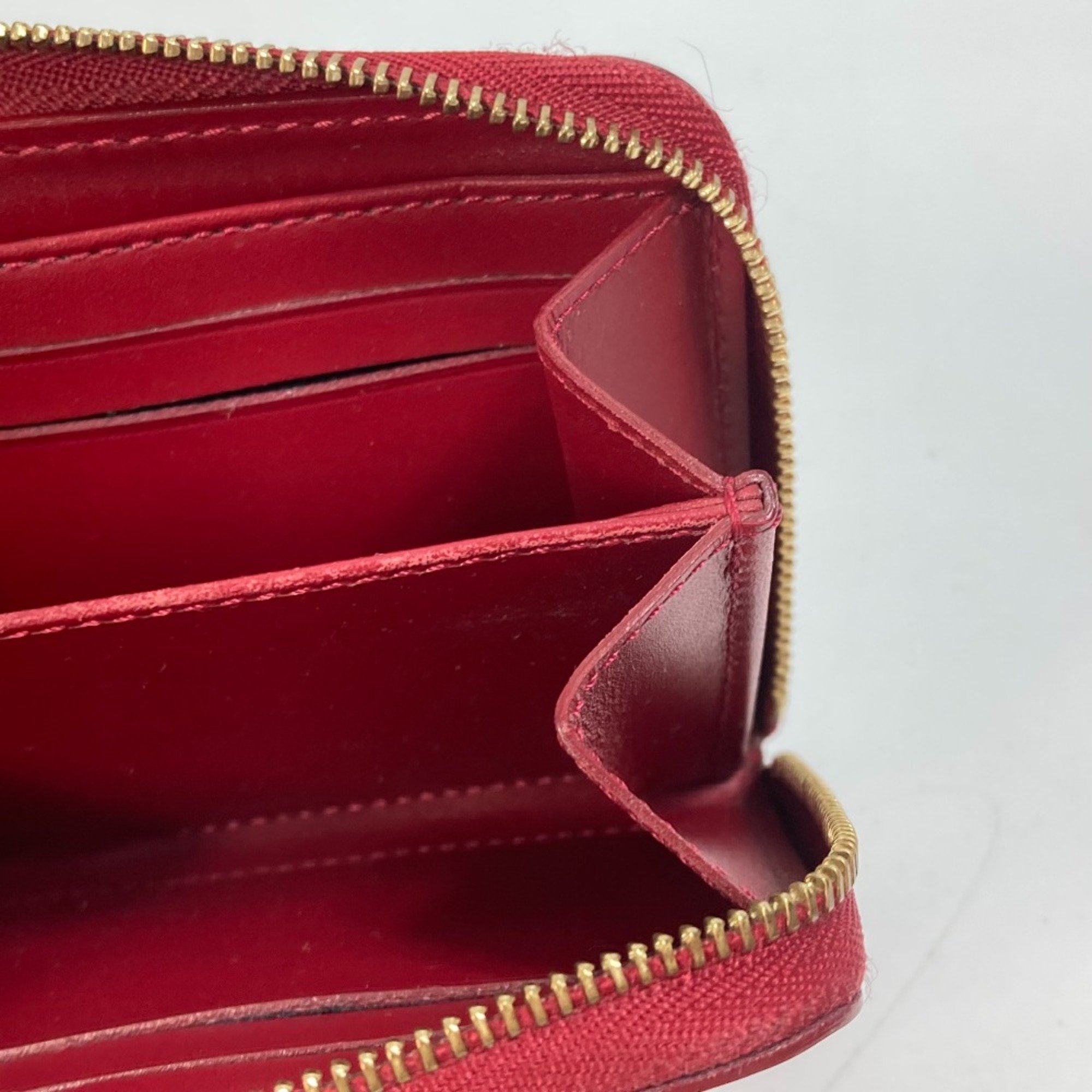 Louis Vuitton M93608 MonogramVernis Coin Compartment Wallet coin purse Pomdamul Red