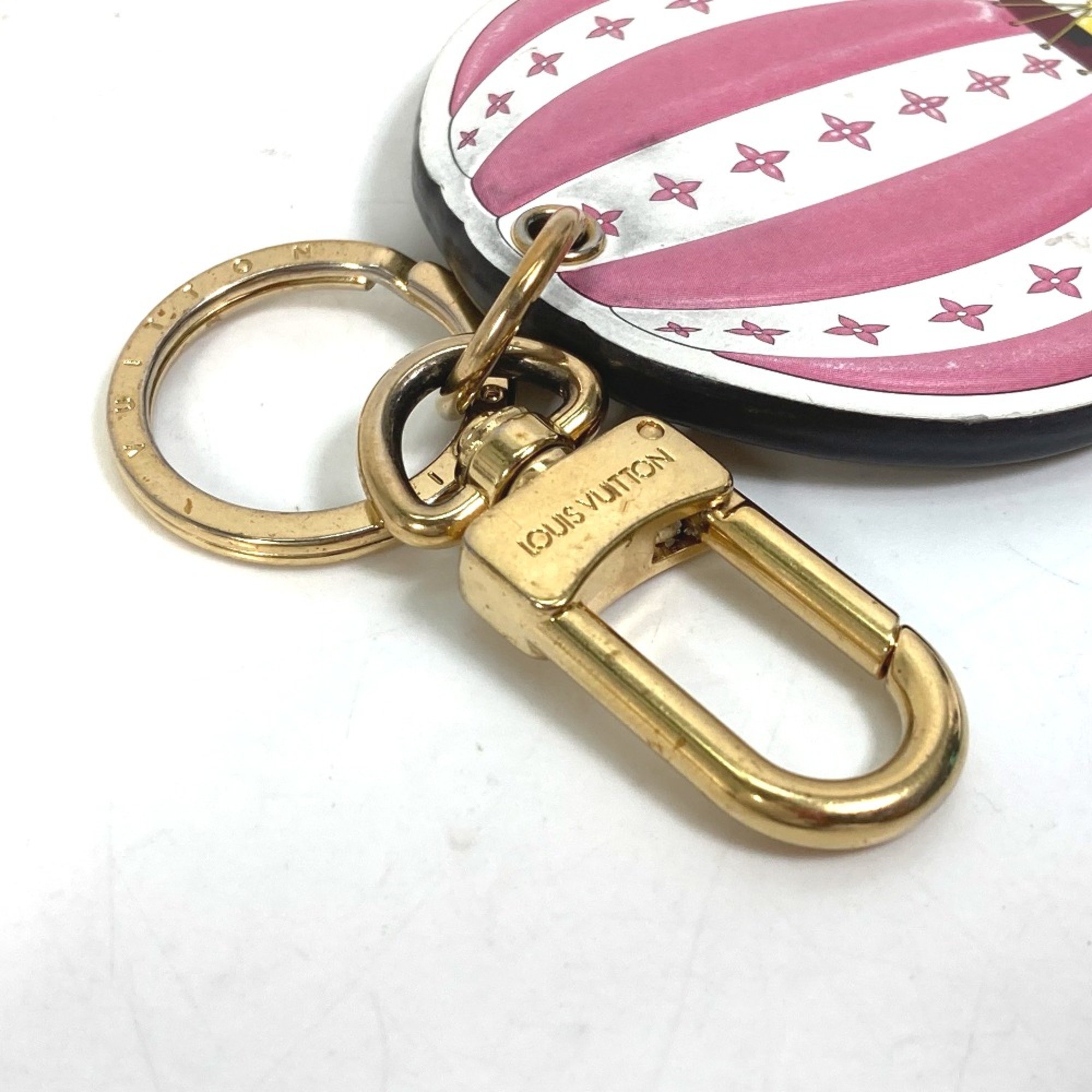 Louis Vuitton M68654 Monogram Bag Charm Key Holder pink White