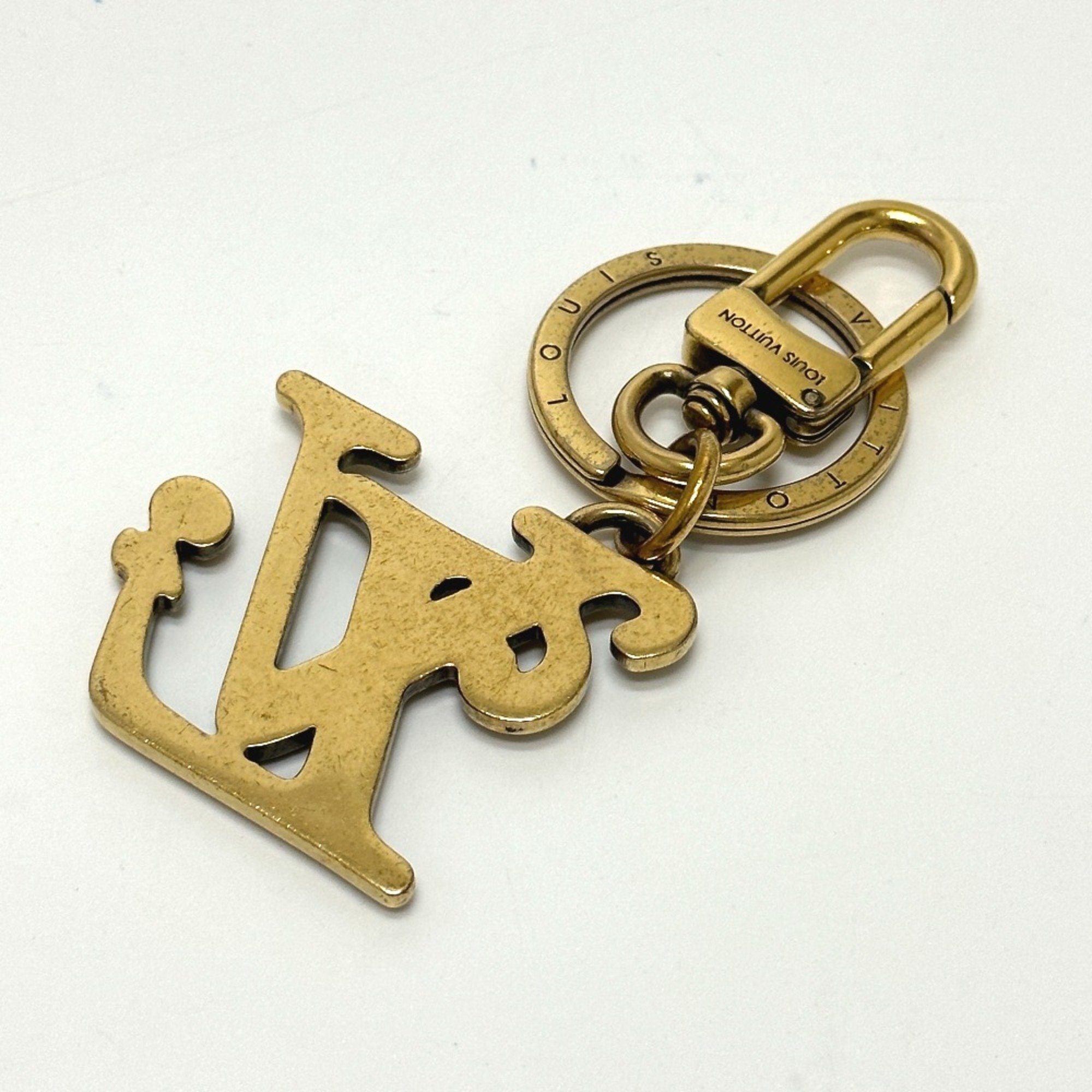 Louis Vuitton MP2715 NIGO collaboration Bag Charm logo Key Holder Gold