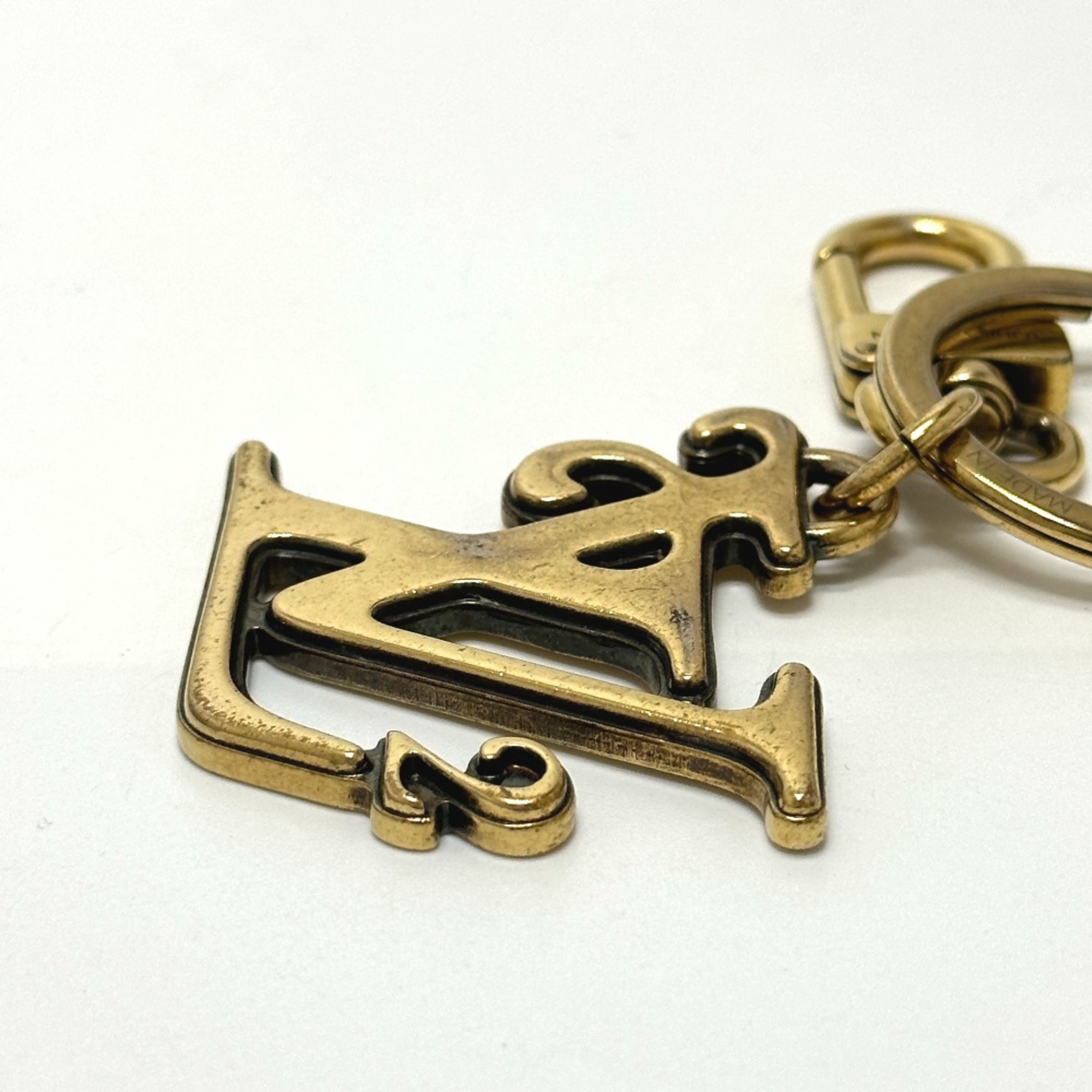 Louis Vuitton MP2715 NIGO collaboration Bag Charm logo Key Holder Gold