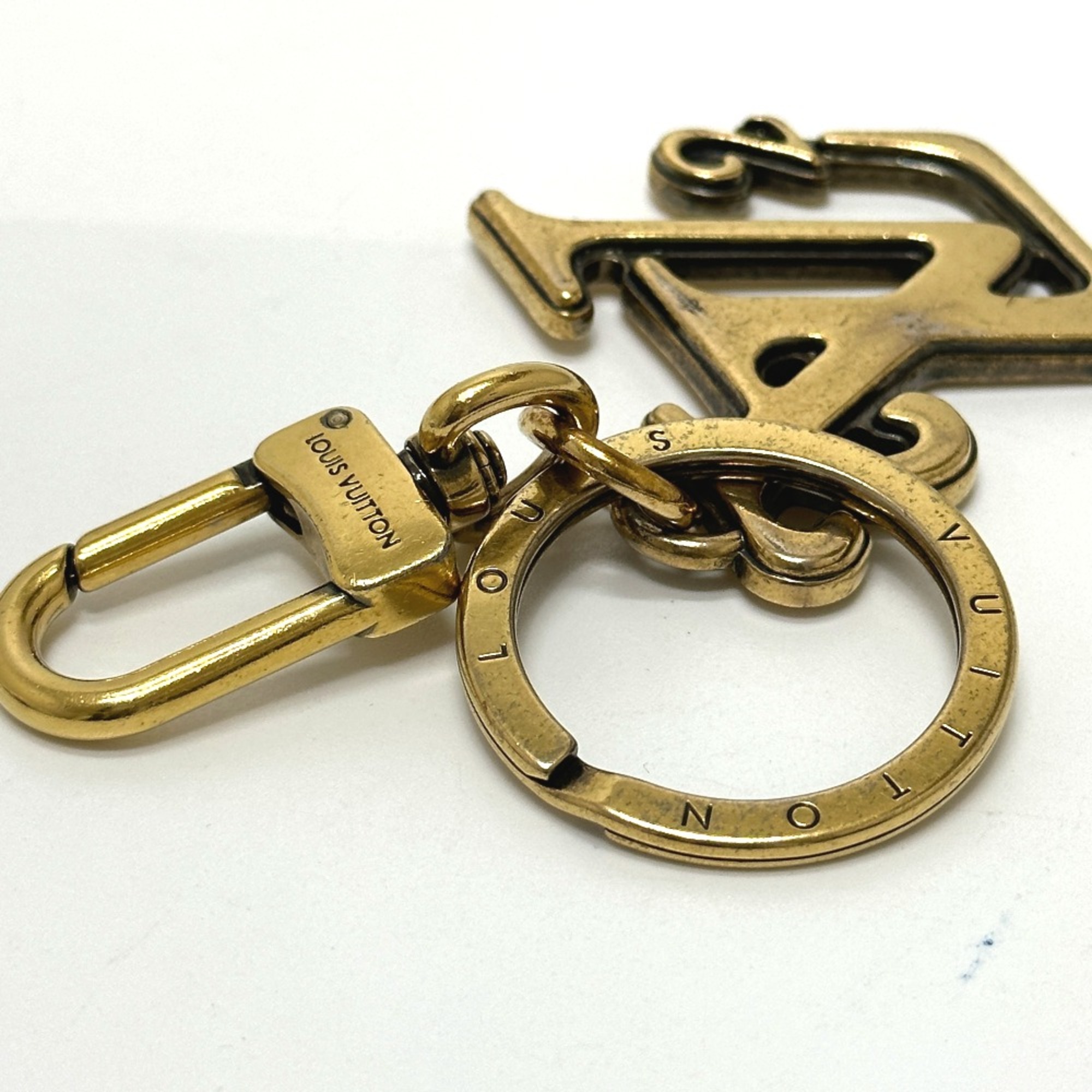 Louis Vuitton MP2715 NIGO collaboration Bag Charm logo Key Holder Gold