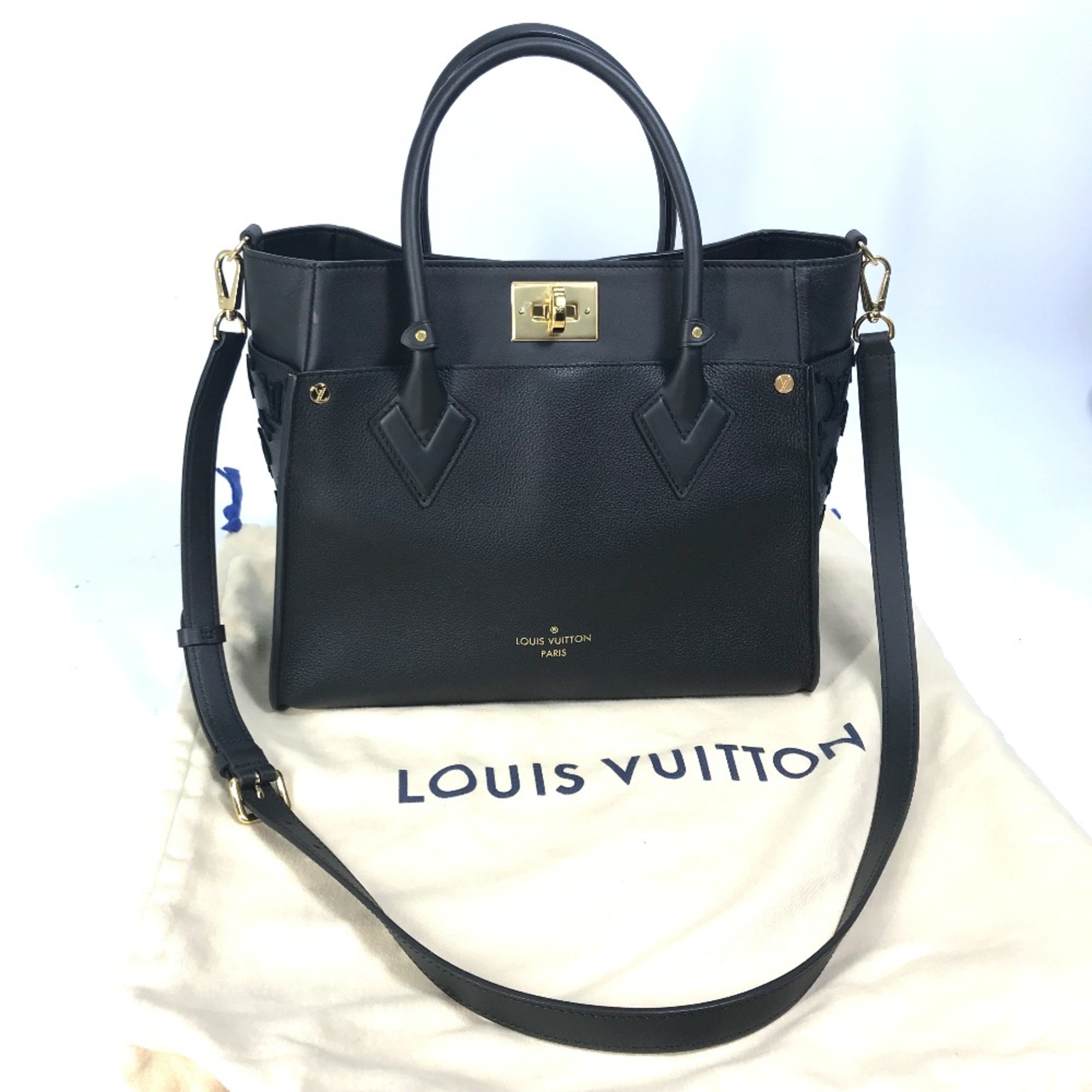 Louis Vuitton M53826 Monogram toughage Bag 2WAY Tote Bag Shoulder Bag Hand Bag Black GoldHardware