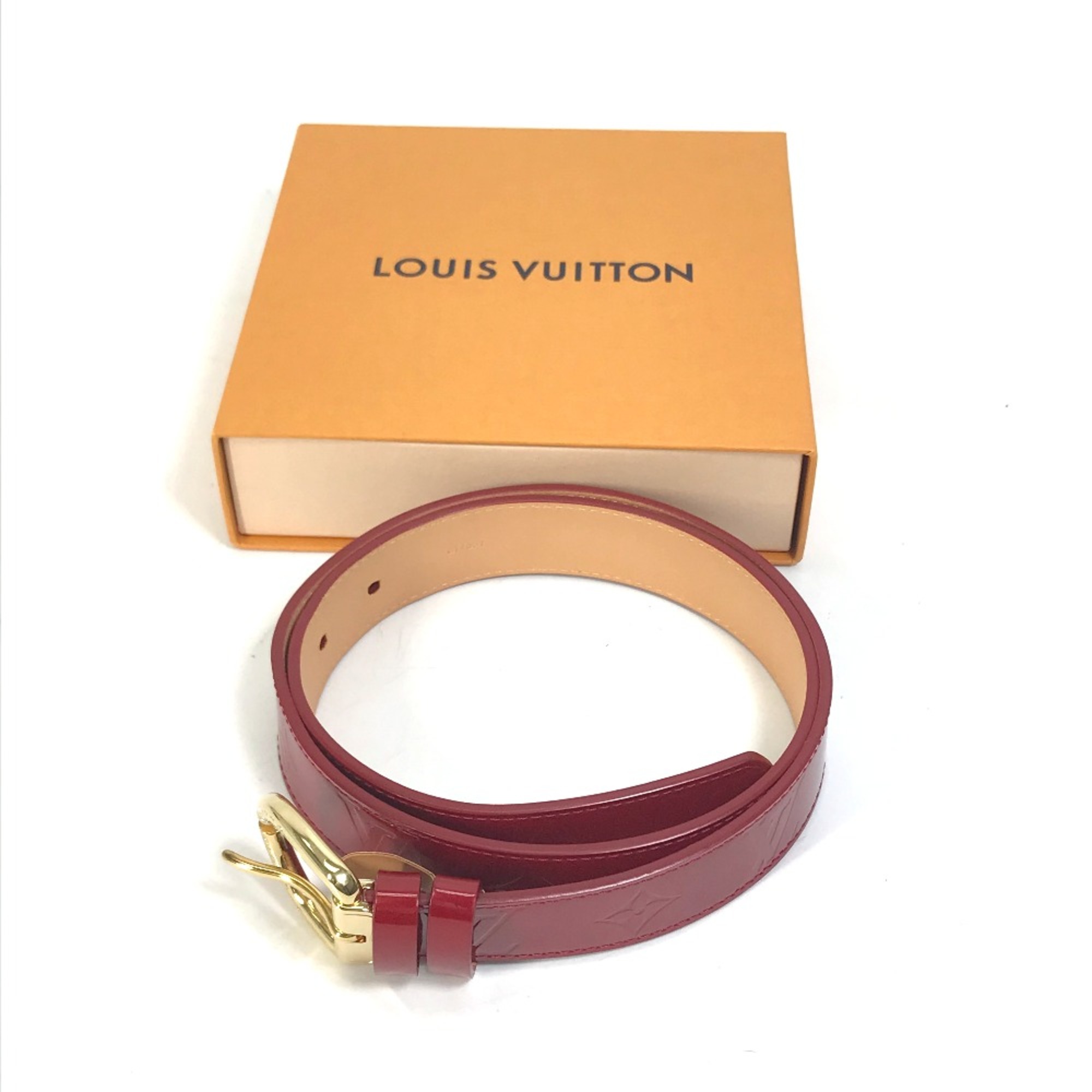 Louis Vuitton M6980U MonogramVernis belt Pomdamul Red