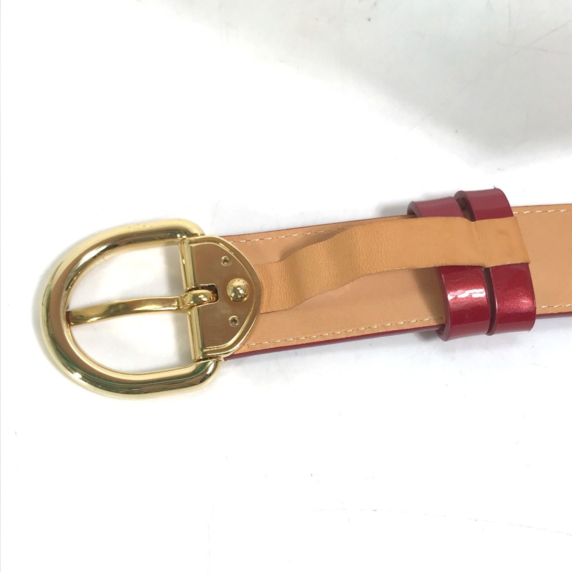 Louis Vuitton M6980U MonogramVernis belt Pomdamul Red