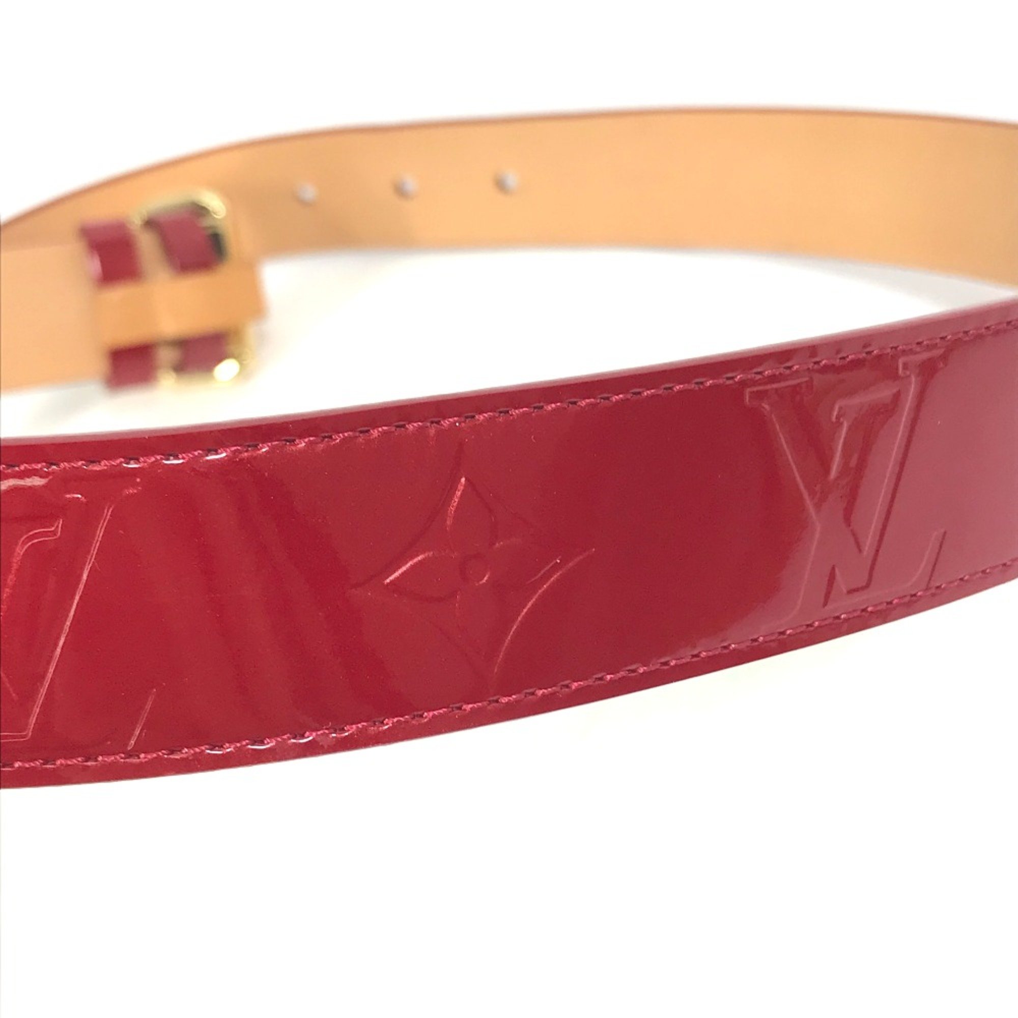 Louis Vuitton M6980U MonogramVernis belt Pomdamul Red