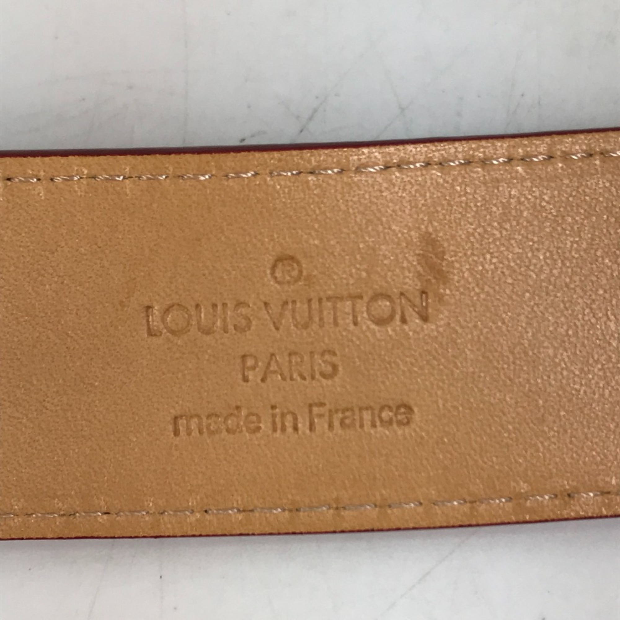 Louis Vuitton M6980U MonogramVernis belt Pomdamul Red