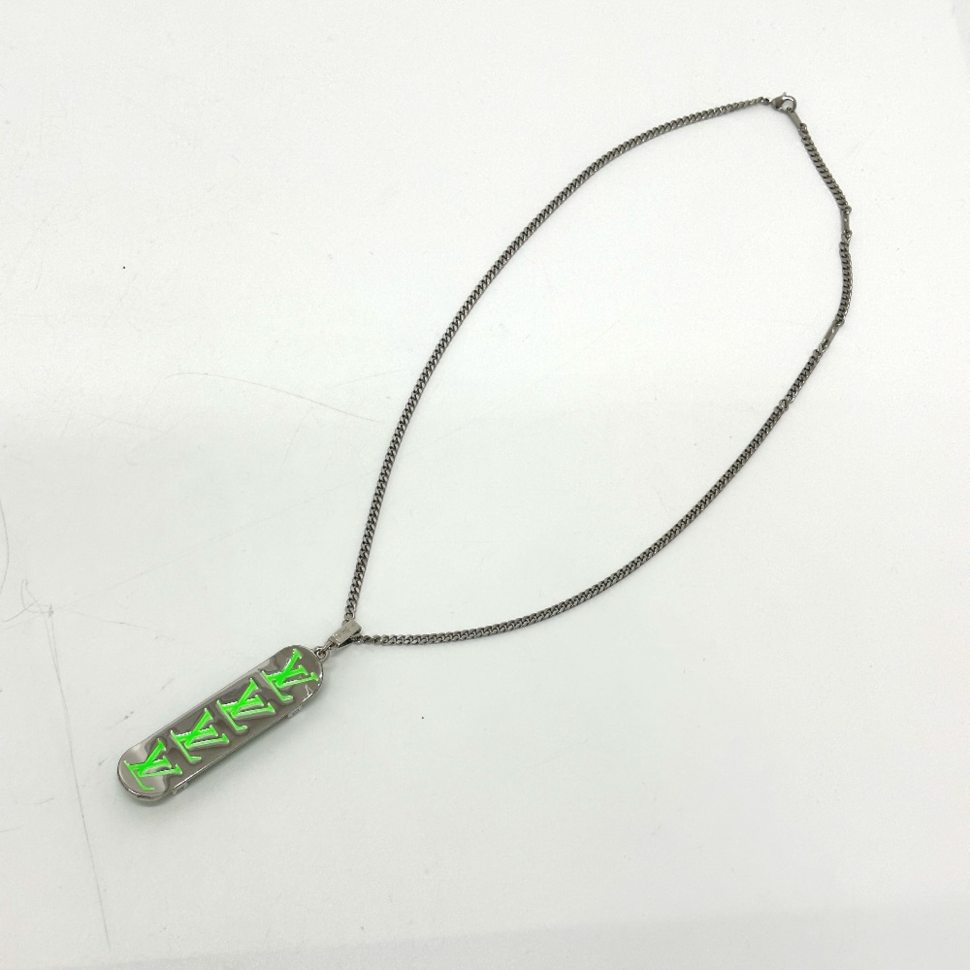 Louis Vuitton MP3277 Chain Accessories Necklace Silver Green