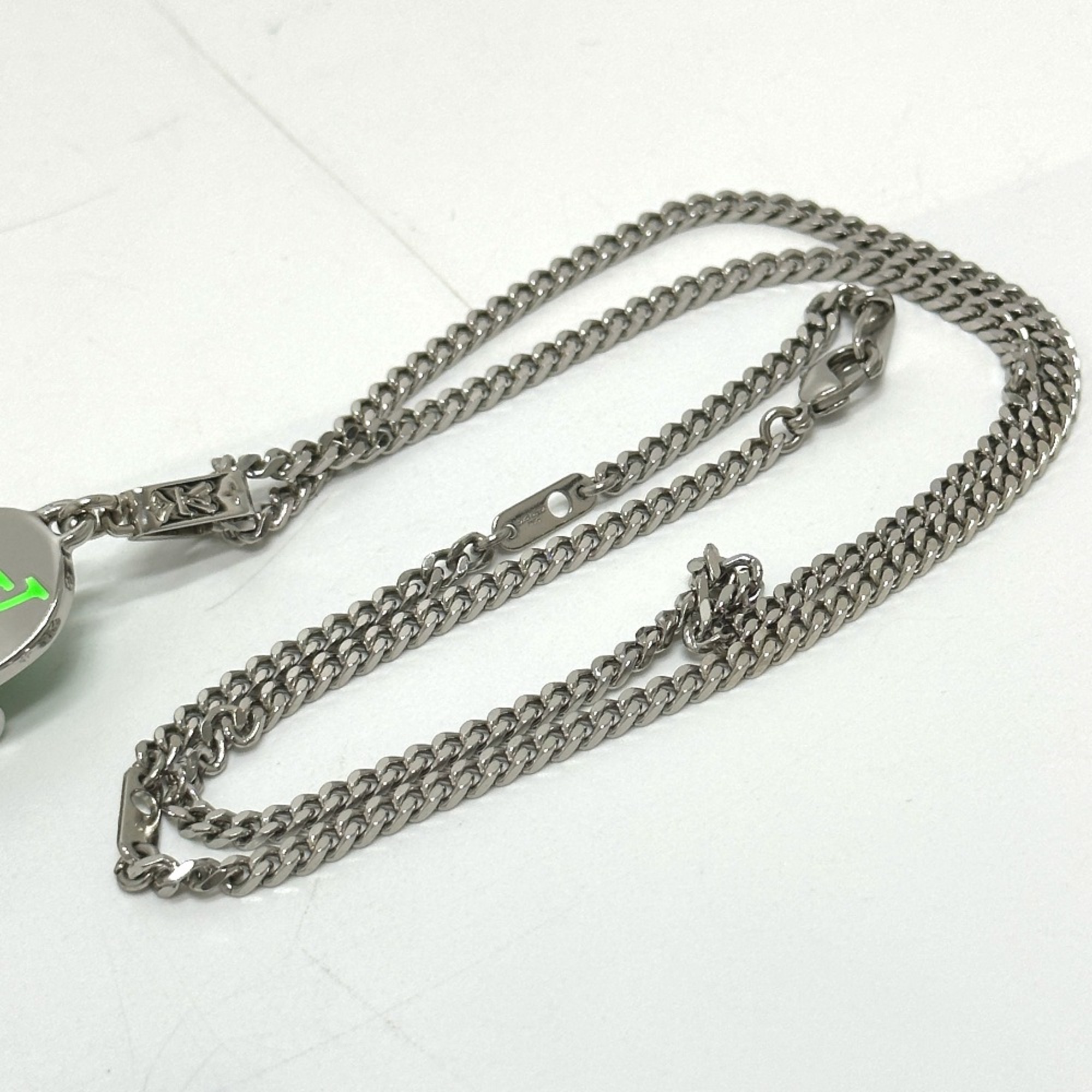 Louis Vuitton MP3277 Chain Accessories Necklace Silver Green