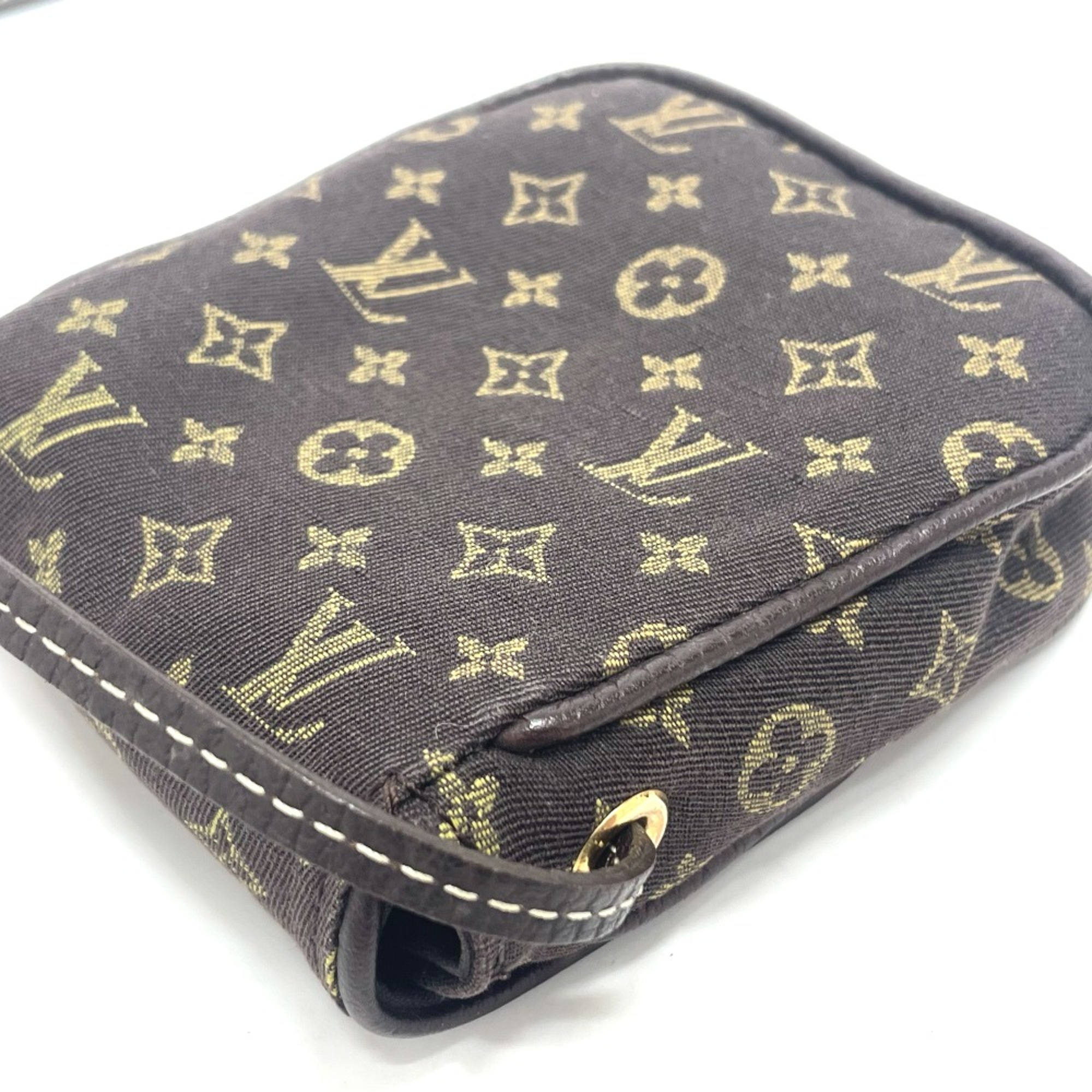 Louis Vuitton M95313 Monogram Mini-Lin Mini Pochette Shoulder Bag Brown