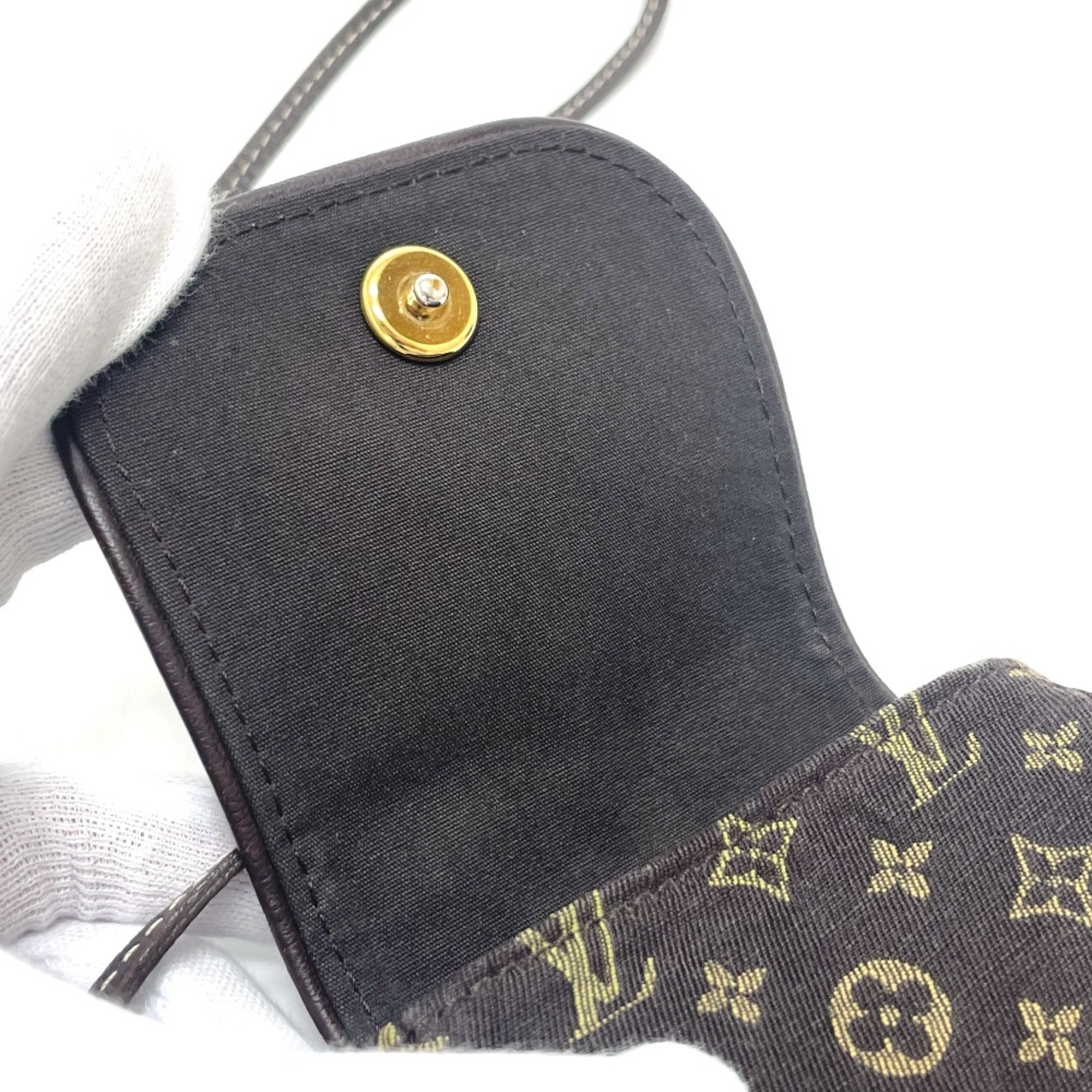 Louis Vuitton M95313 Monogram Mini-Lin Mini Pochette Shoulder Bag Brown