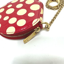 Louis Vuitton M91570 MonogramVernis Yayoi Kusama collaboration Wallet Coin Compartment coin purse Red White