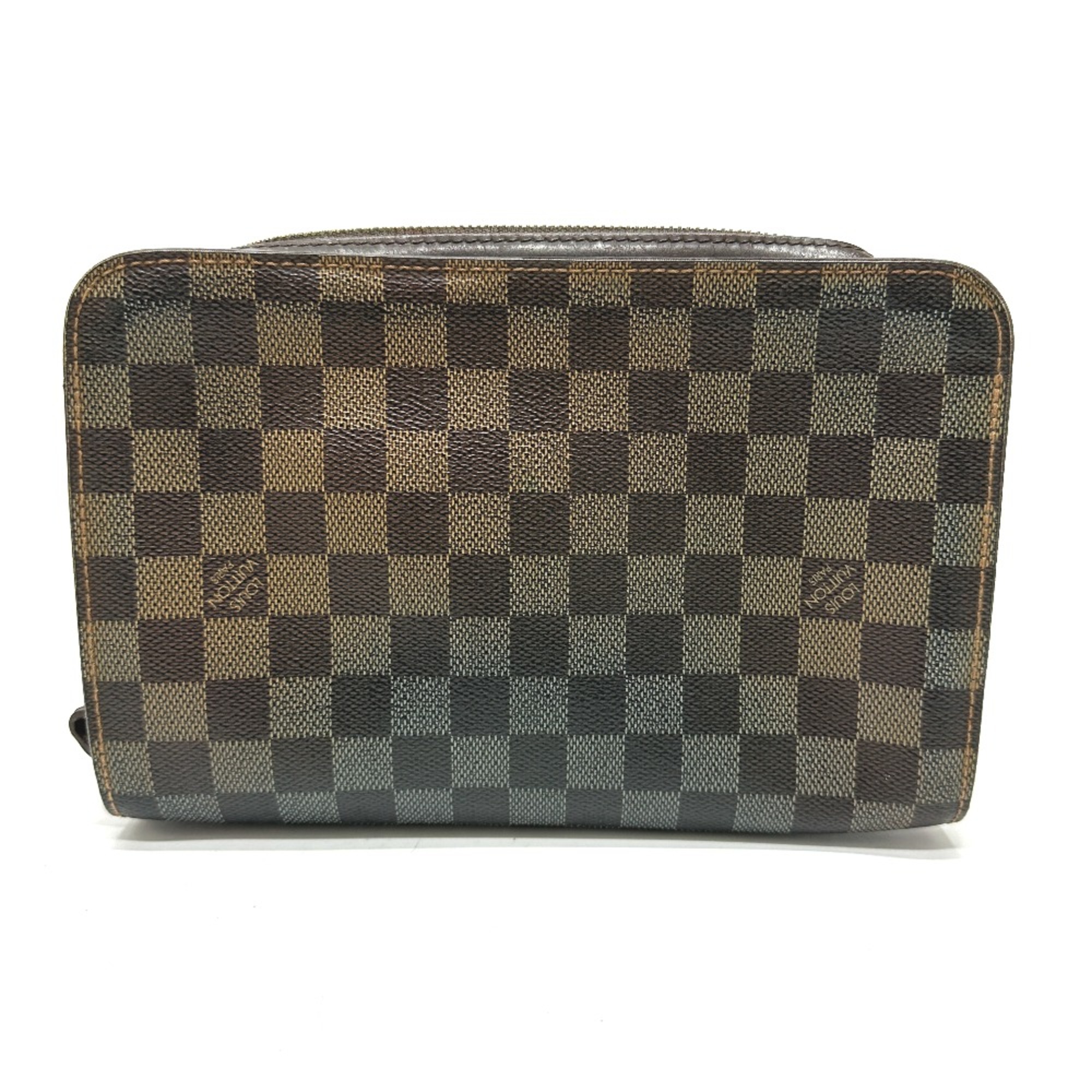 Louis Vuitton N51993 Damier pouch bag with strap Cluch Bag Ebene Brown