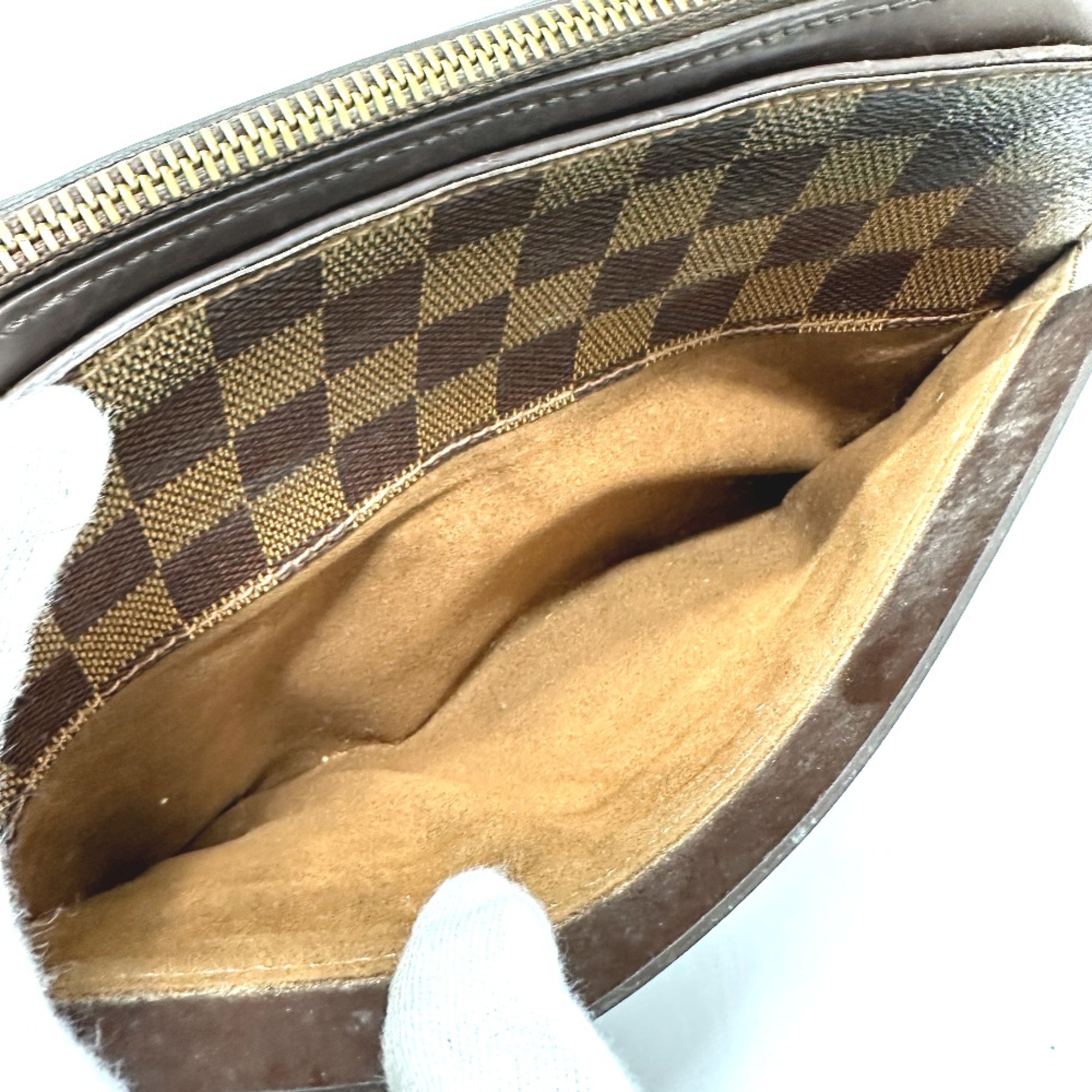 Louis Vuitton N51993 Damier pouch bag with strap Cluch Bag Ebene Brown