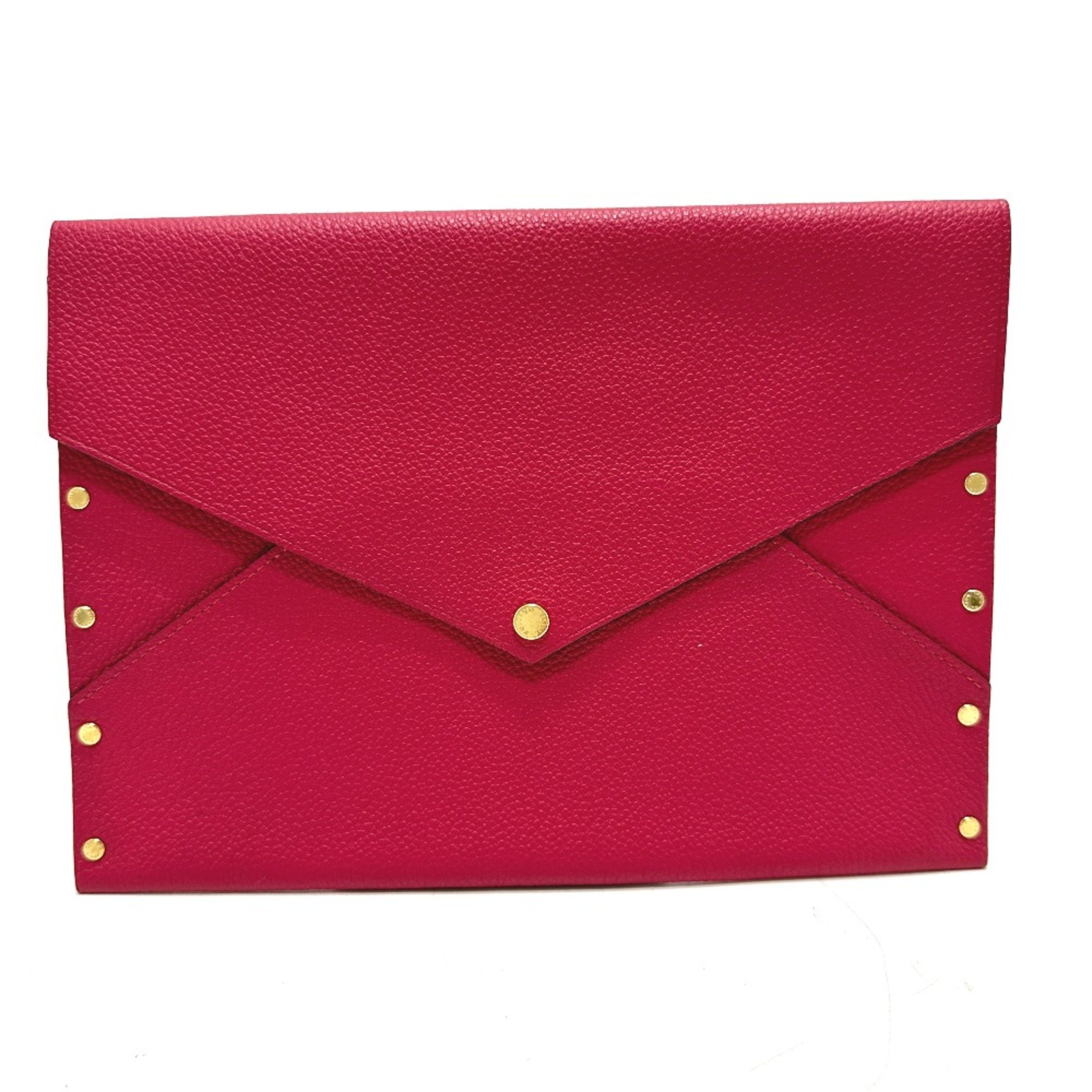 Louis Vuitton M58451 pouch letter case Bag Clutch bag Red Gold