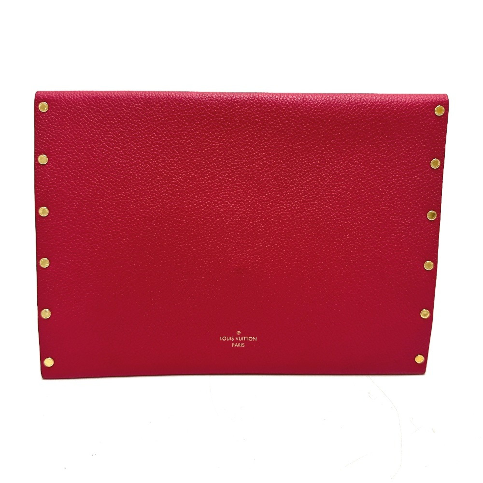 Louis Vuitton M58451 pouch letter case Bag Clutch bag Red Gold