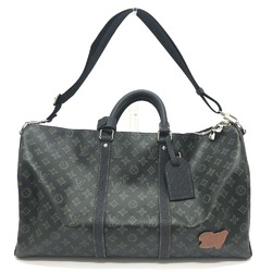 Louis Vuitton M46334 Monogram textile Duffle Bag Green SilverHardware