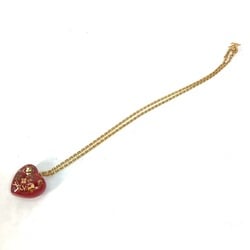 Louis Vuitton M66087 LV logo Heart Necklace Necklace Red