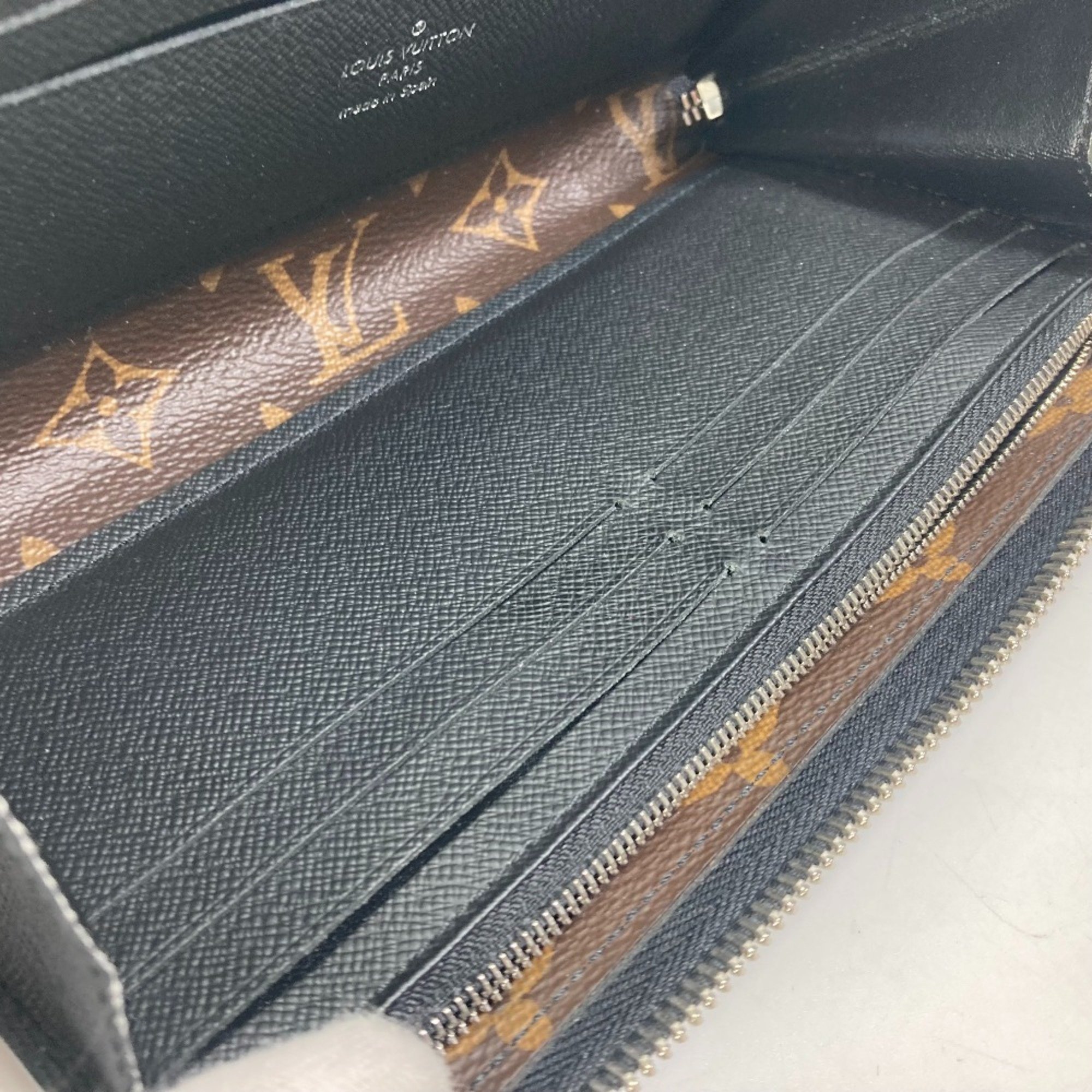 Louis Vuitton M69407 MonogramMacassar With strap Long Wallet Brown Black