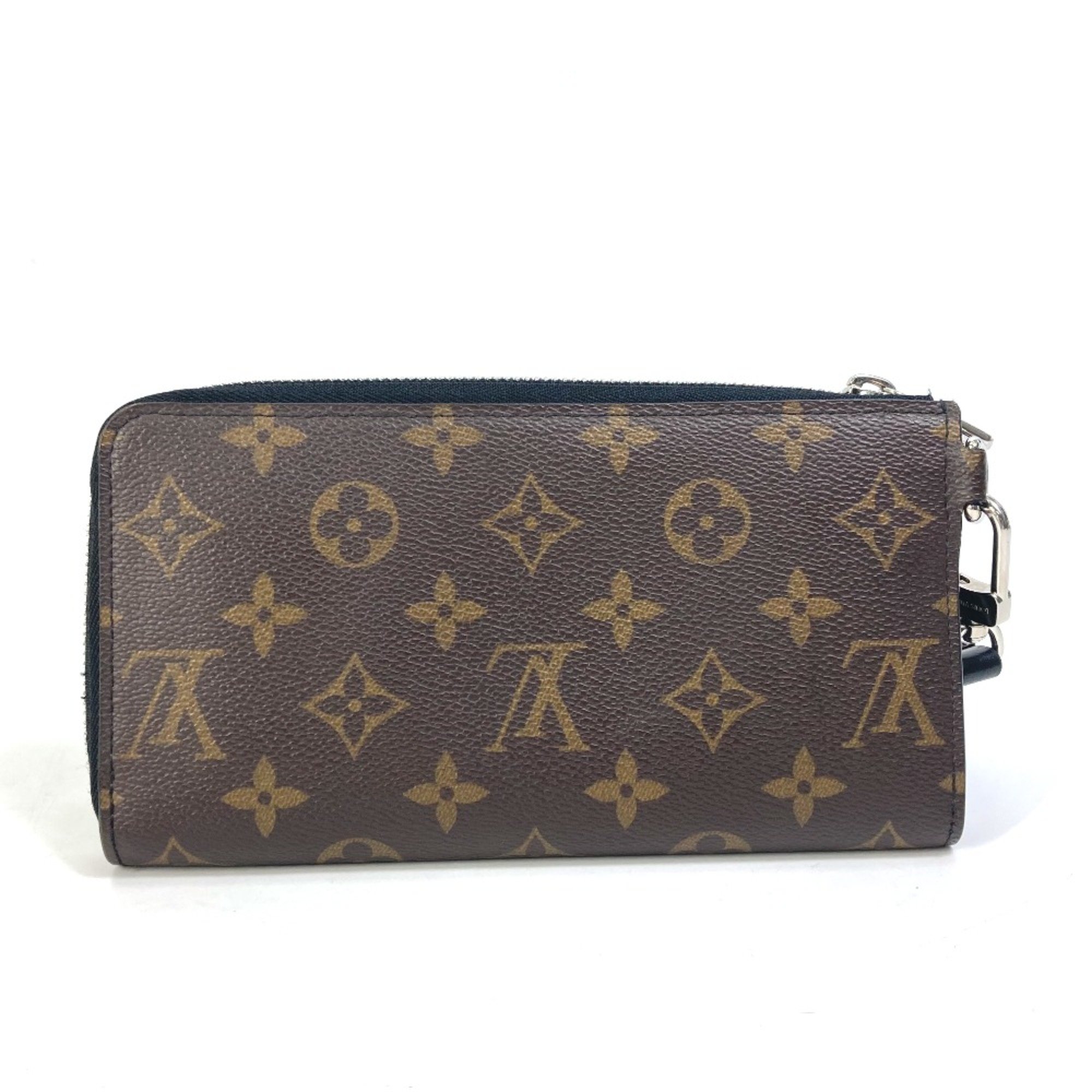 Louis Vuitton M69407 MonogramMacassar With strap Long Wallet Brown Black