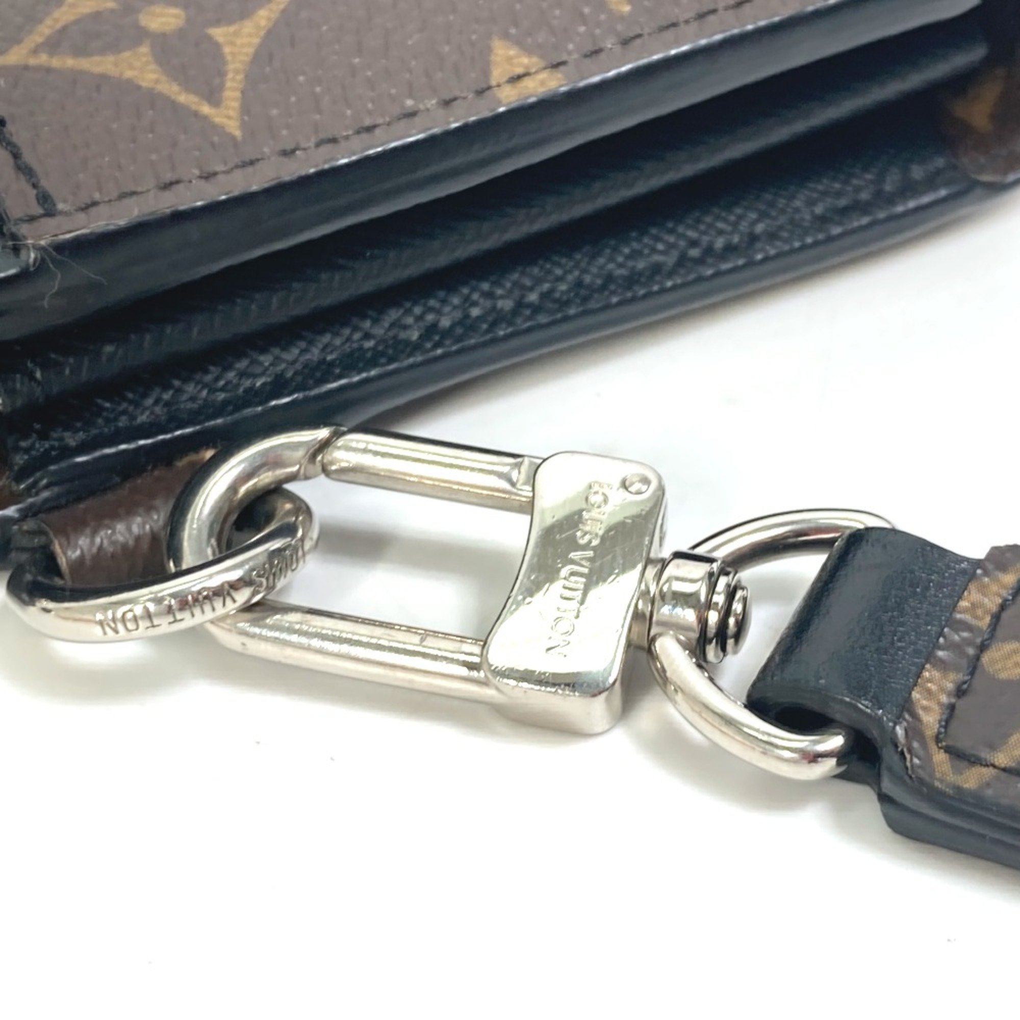 Louis Vuitton M69407 MonogramMacassar With strap Long Wallet Brown Black