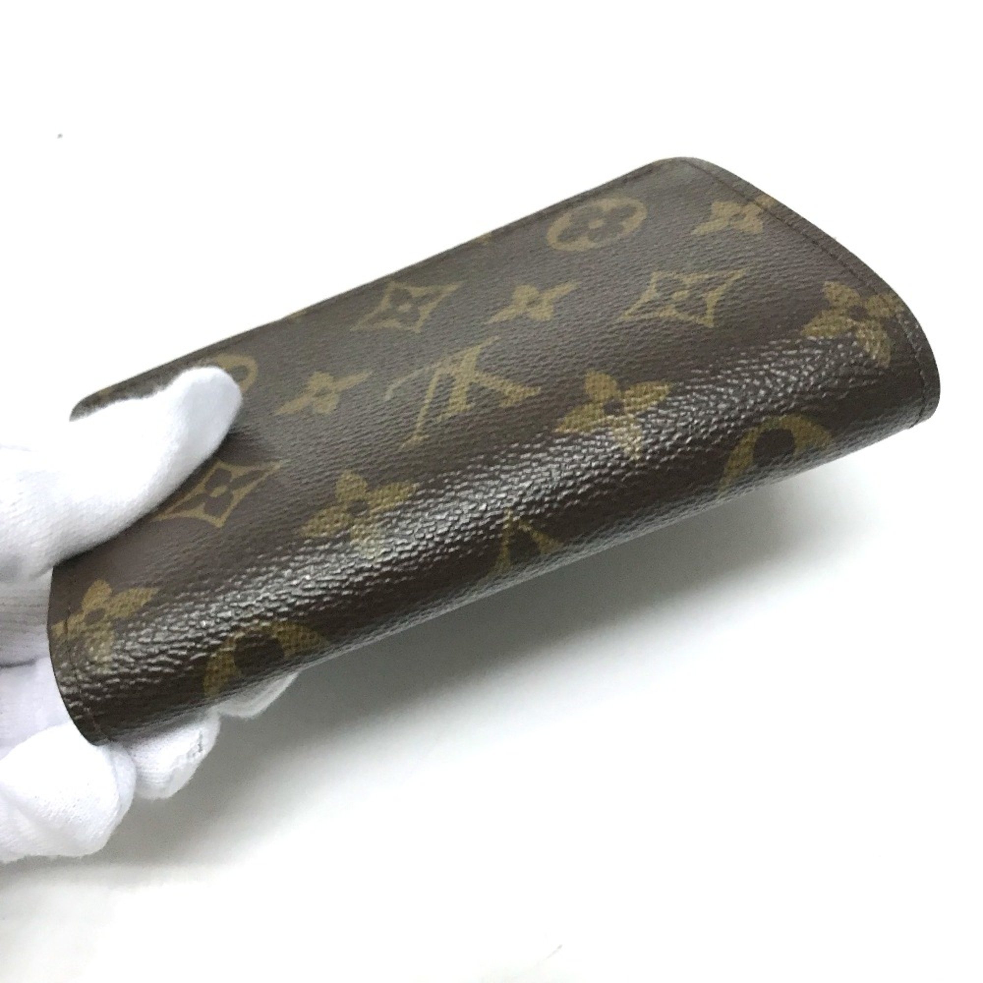 Louis Vuitton M61663 Monogram Kisslock Folded wallet Brown