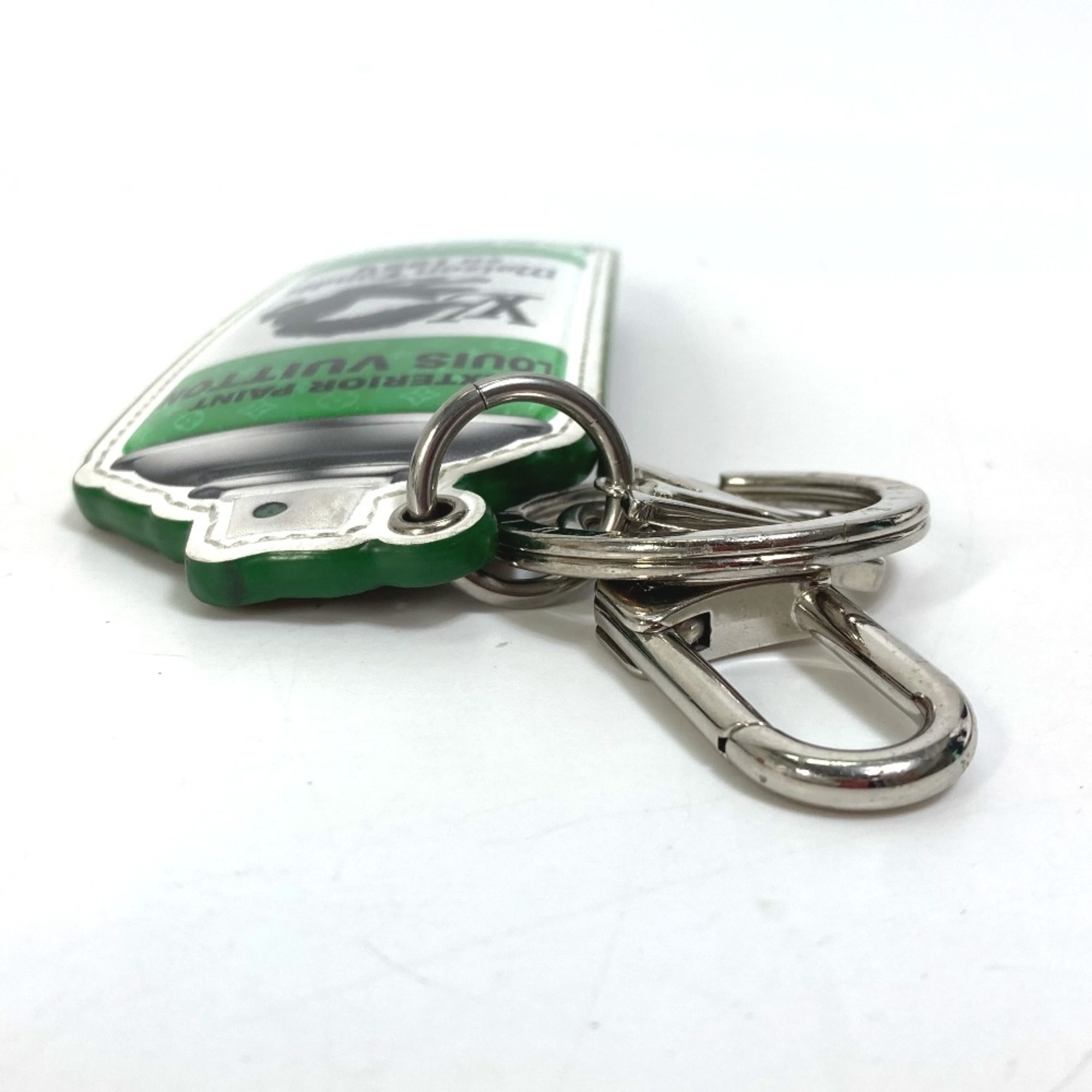 Louis Vuitton MP3384 Monogram Bag Charm Key Holder Green White