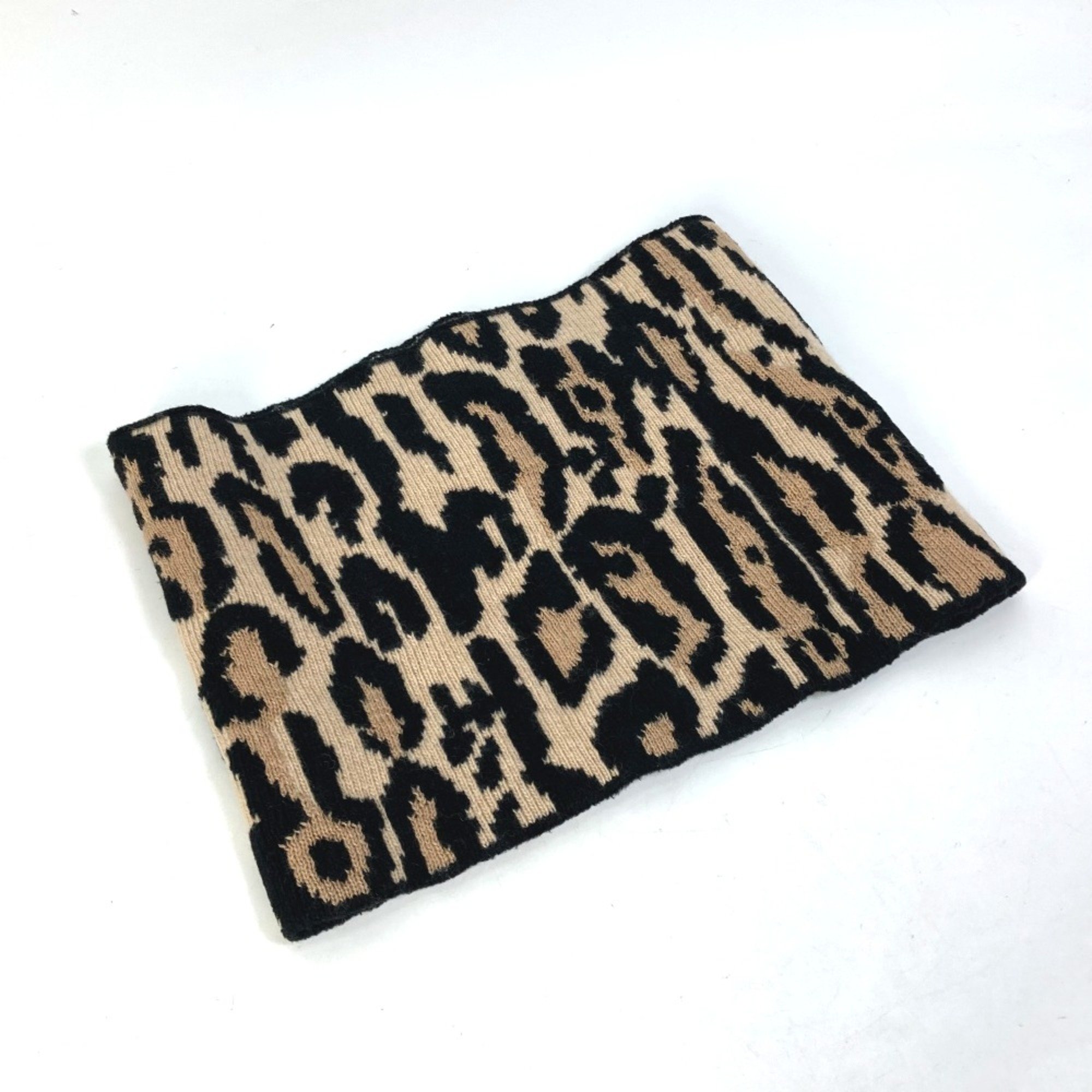 Louis Vuitton M74049 Leopard leopard print Sequin Scarf Brown Black