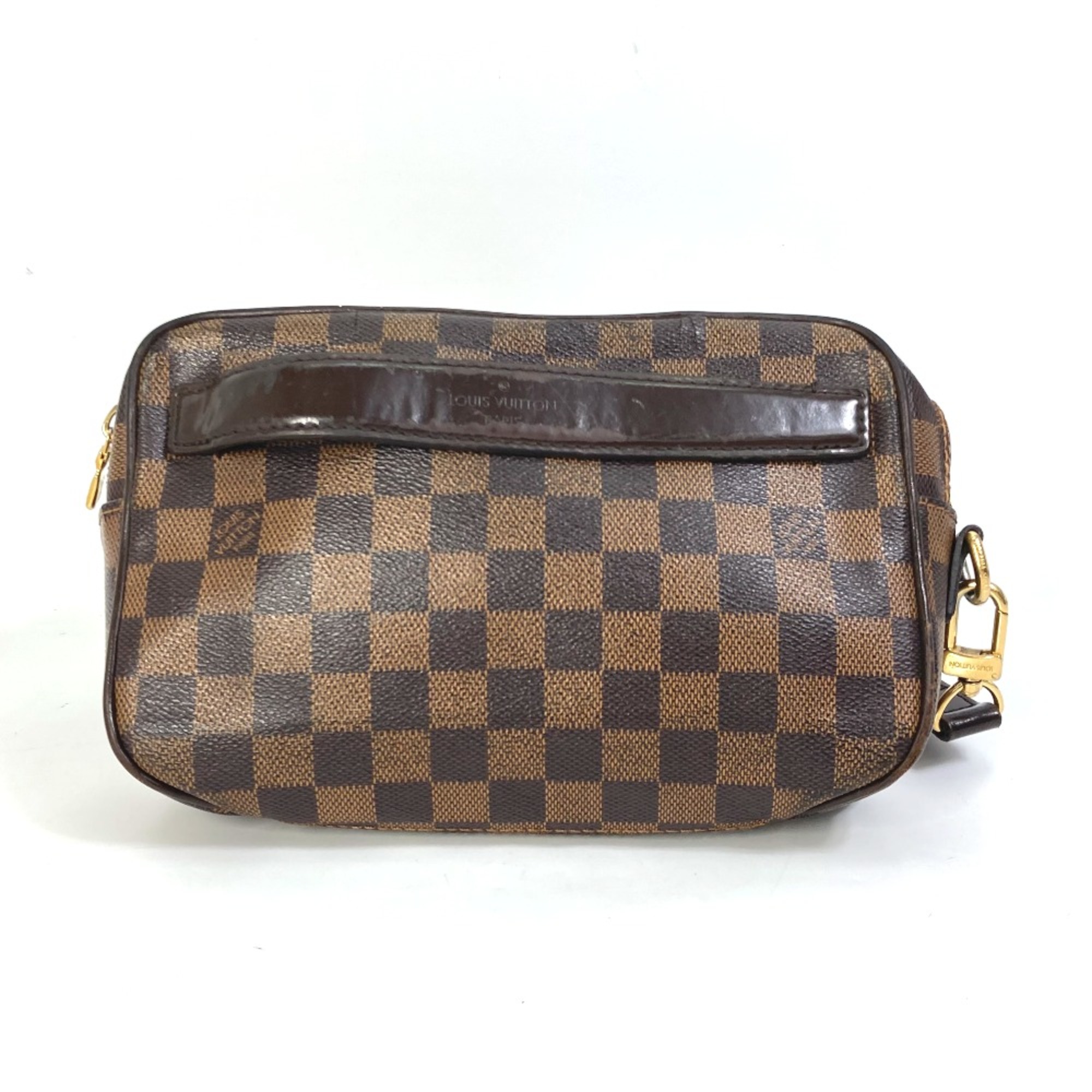 Louis Vuitton N41219 Damier With pouch strap Cluch Bag Ebene Brown