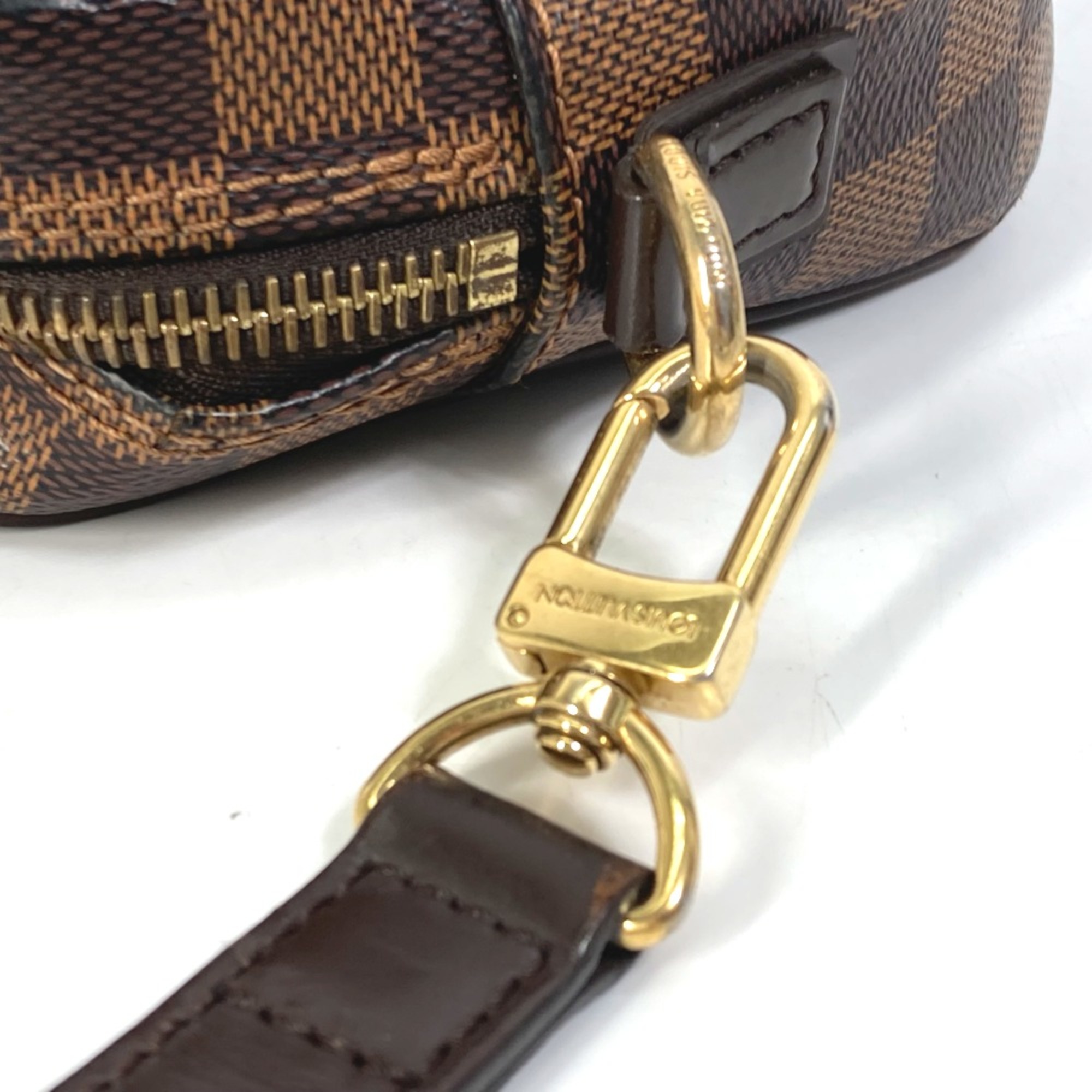 Louis Vuitton N41219 Damier With pouch strap Cluch Bag Ebene Brown