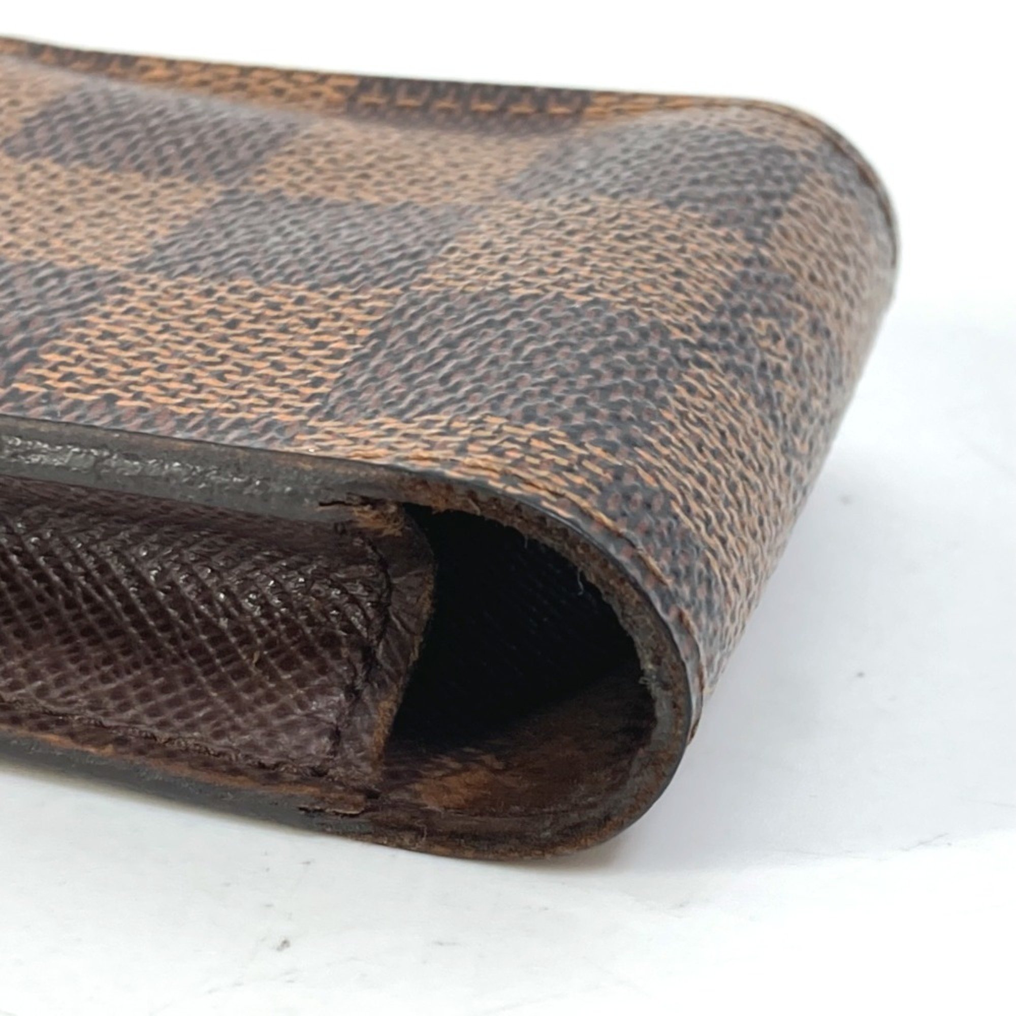 Louis Vuitton N63024 Damier cigarette case smoking supplies pouch Cigarette case Ebene Brown