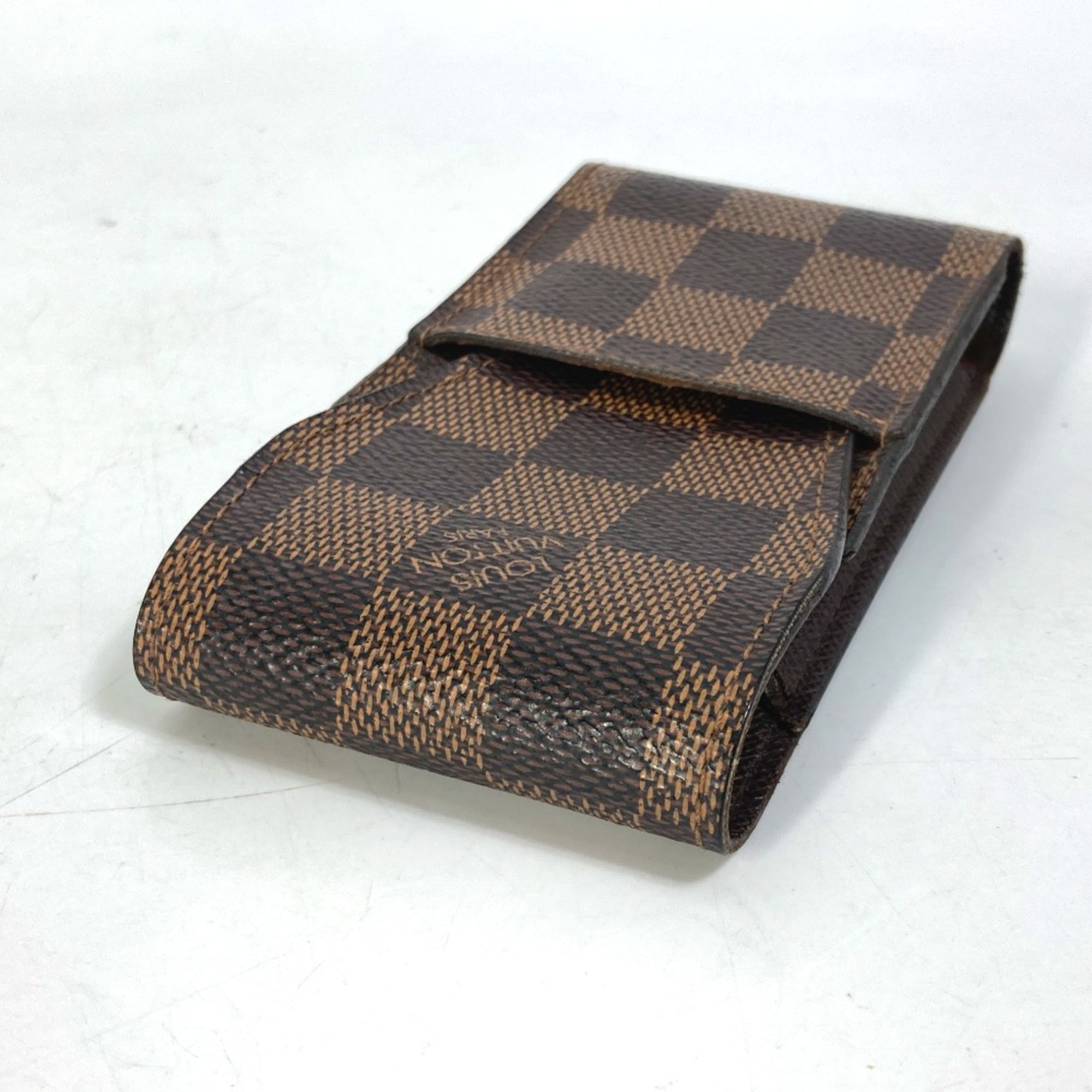 Louis Vuitton N63024 Damier cigarette case smoking supplies pouch Cigarette case Ebene Brown