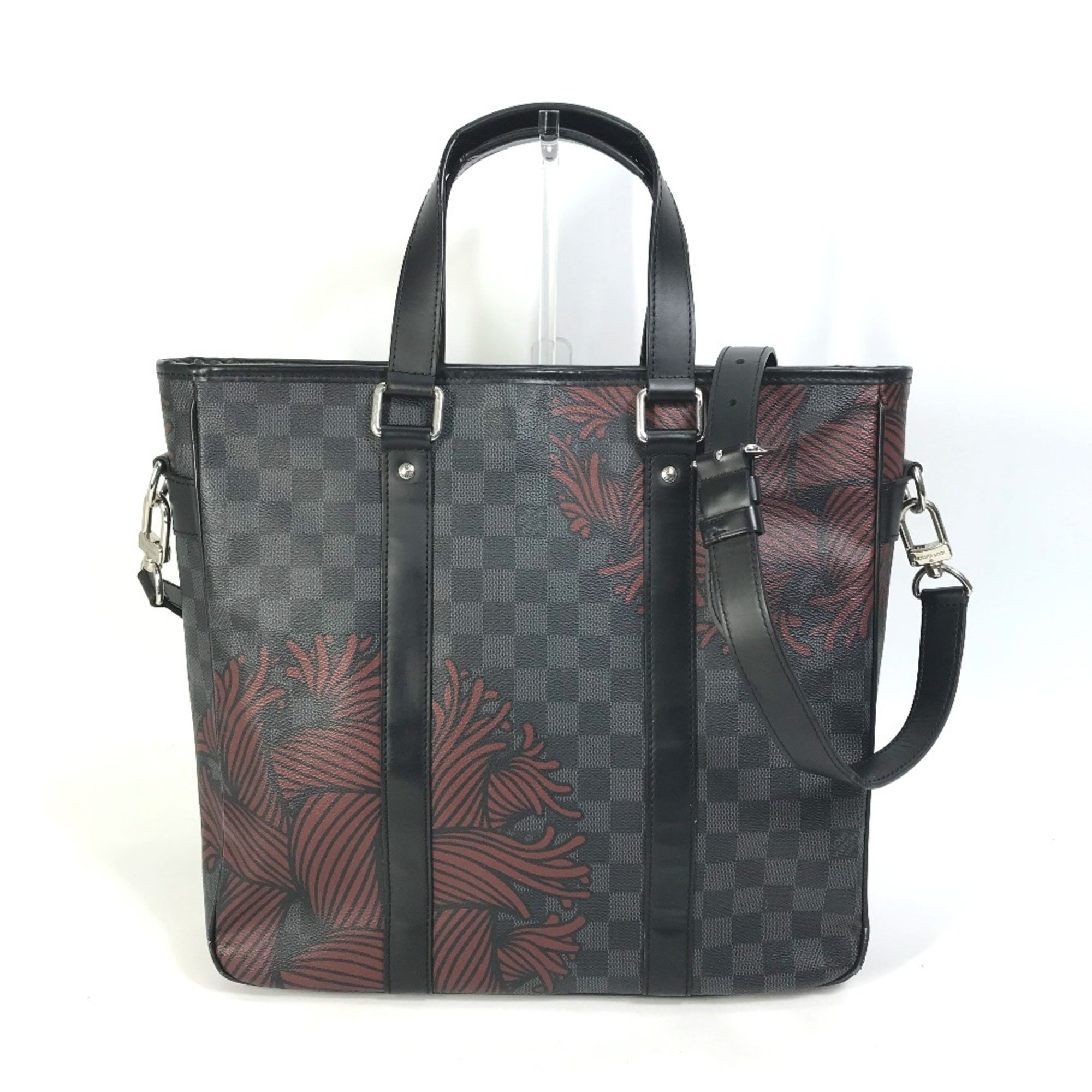 Louis Vuitton N41717 2WAY Shoulder Bag Tote Bag Black Red