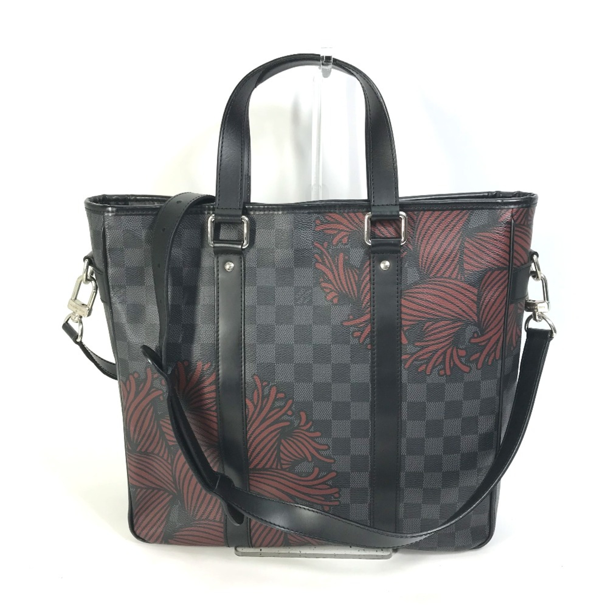 Louis Vuitton N41717 2WAY Shoulder Bag Tote Bag Black Red