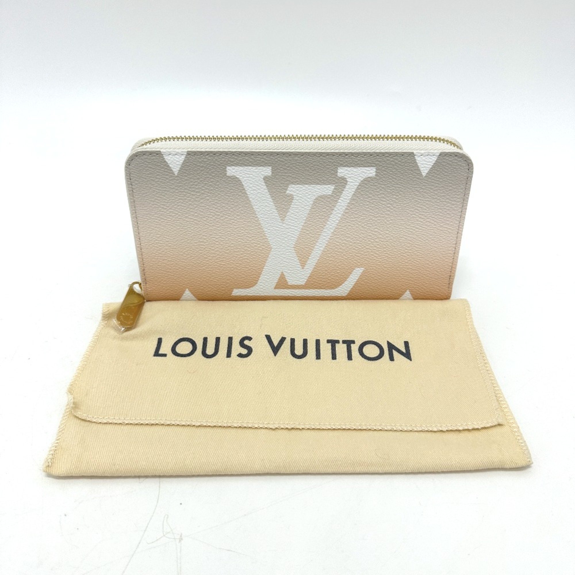 Louis Vuitton M80359 Monogram Giant Gradation Long Wallet Bloom Orange x White x Gray GoldHardware