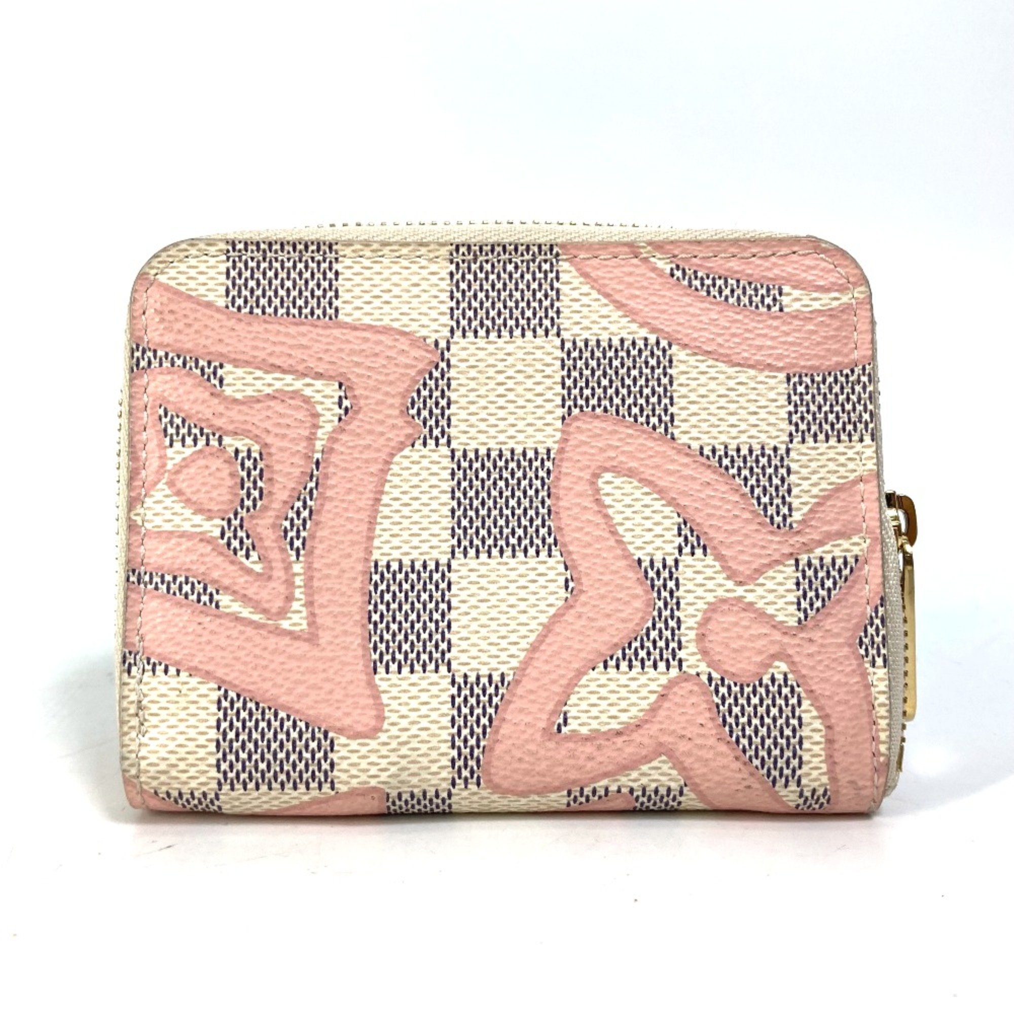 Louis Vuitton N60098 Damier Azur Coin Compartment Wallet coin purse White pink