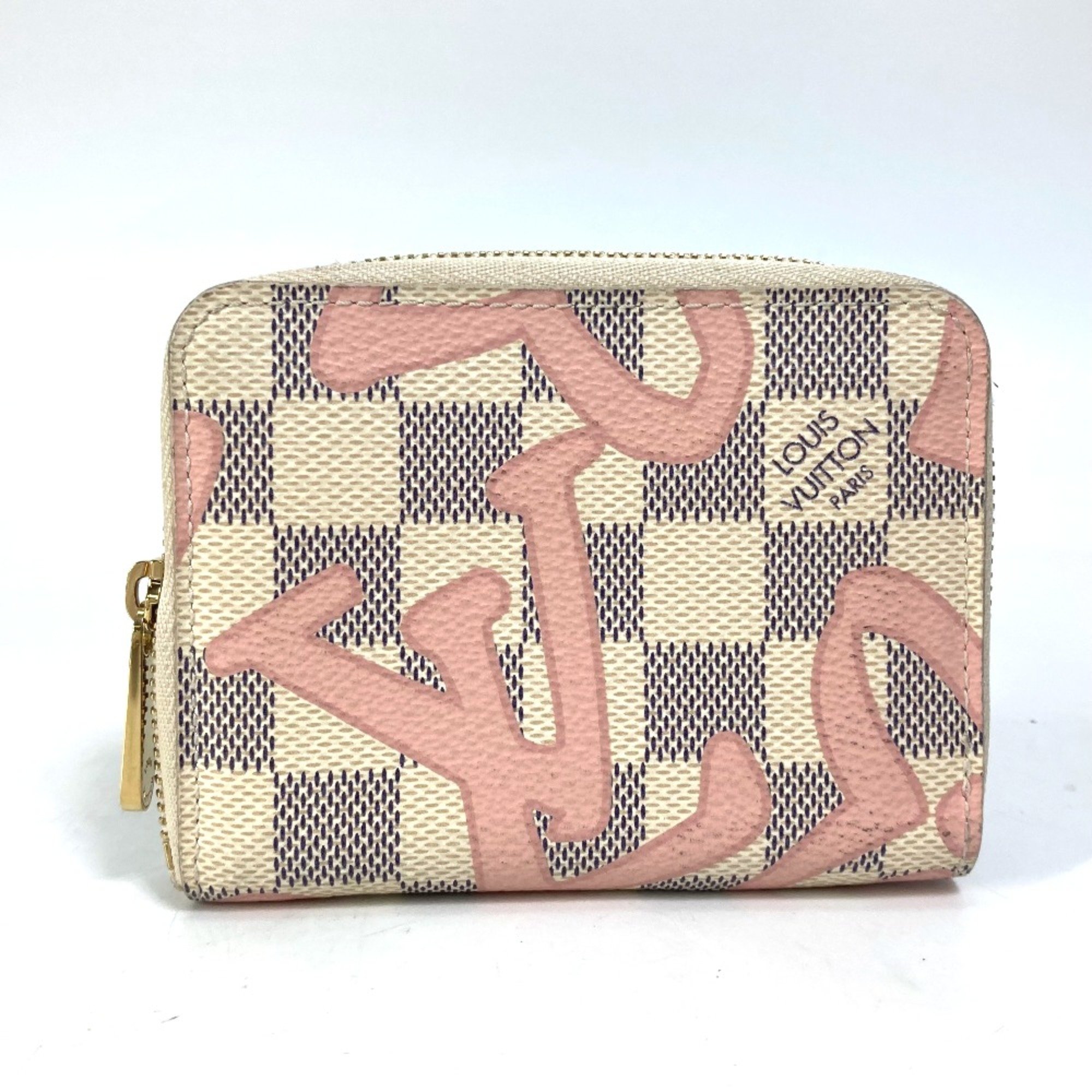 Louis Vuitton N60098 Damier Azur Coin Compartment Wallet coin purse White pink