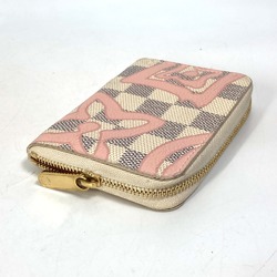 Louis Vuitton N60098 Damier Azur Coin Compartment Wallet coin purse White pink