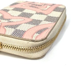 Louis Vuitton N60098 Damier Azur Coin Compartment Wallet coin purse White pink