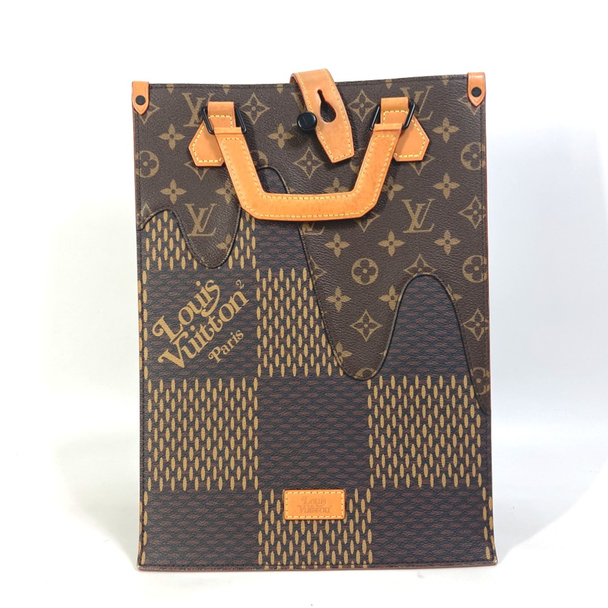 Louis Vuitton N40355 Damier Giant NIGO collaboration Bag 2WAY Shoulder Bag Crossbody Tote Bag Brown