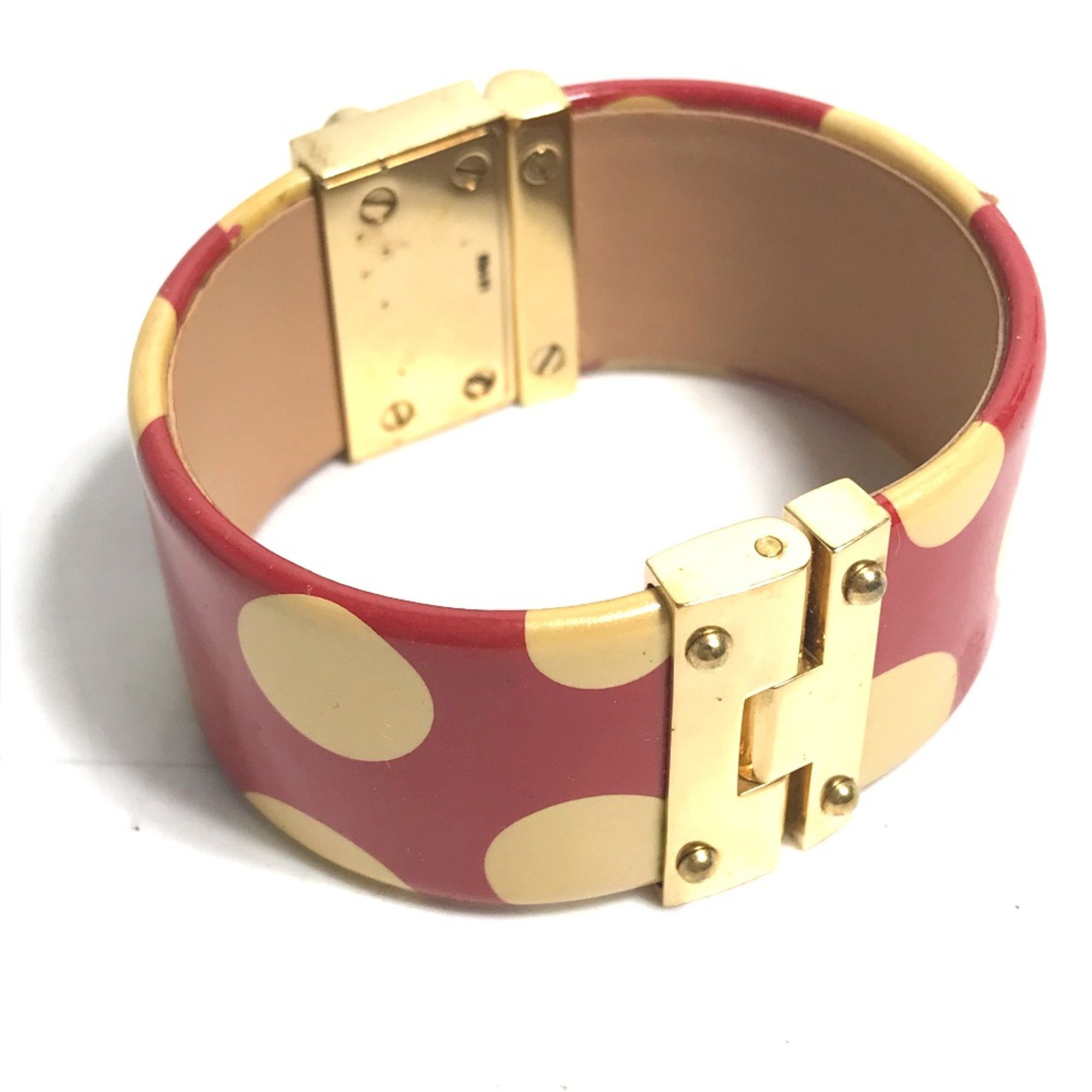 Louis Vuitton Kusama Yayoi Collaboration Bangle Bracelet Red White