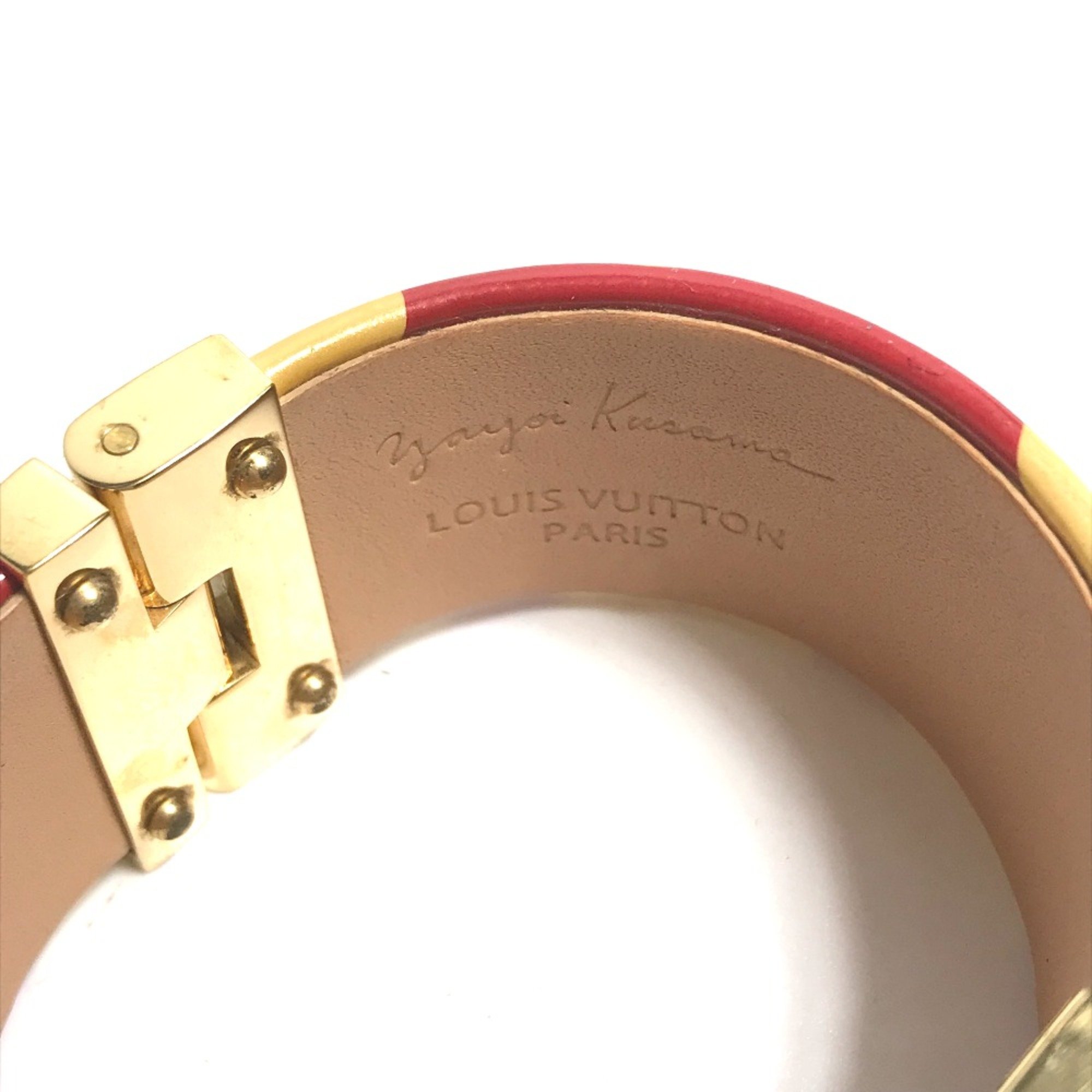 Louis Vuitton Kusama Yayoi Collaboration Bangle Bracelet Red White